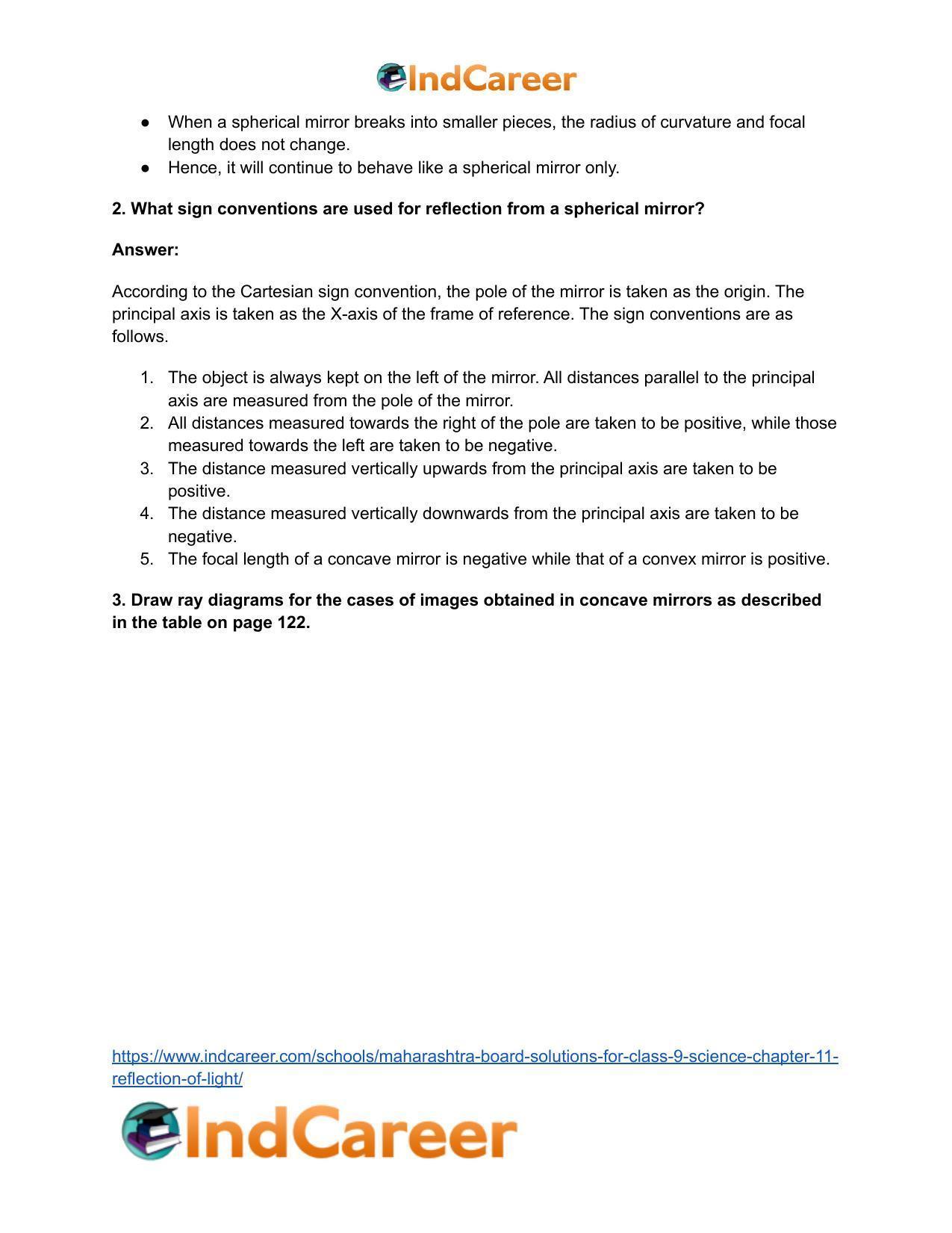 Maharashtra Board Solutions for Class 9- Science: Chapter 11- Reflection of Light - Page 4