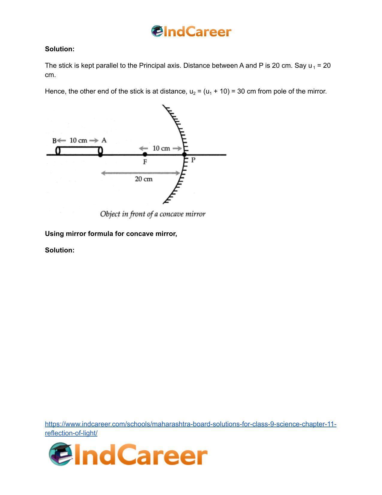Maharashtra Board Solutions for Class 9- Science: Chapter 11- Reflection of Light - Page 37