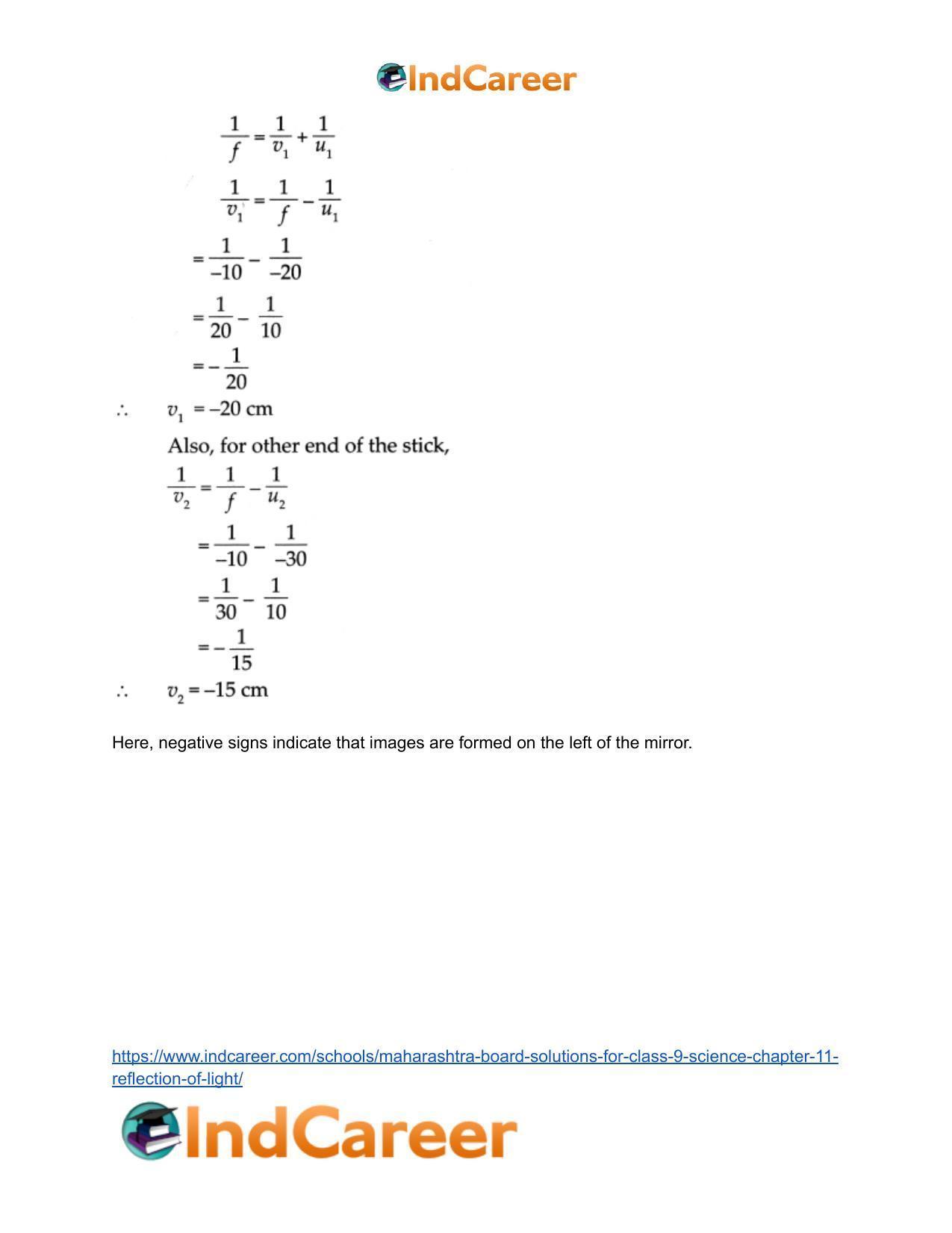 Maharashtra Board Solutions for Class 9- Science: Chapter 11- Reflection of Light - Page 38
