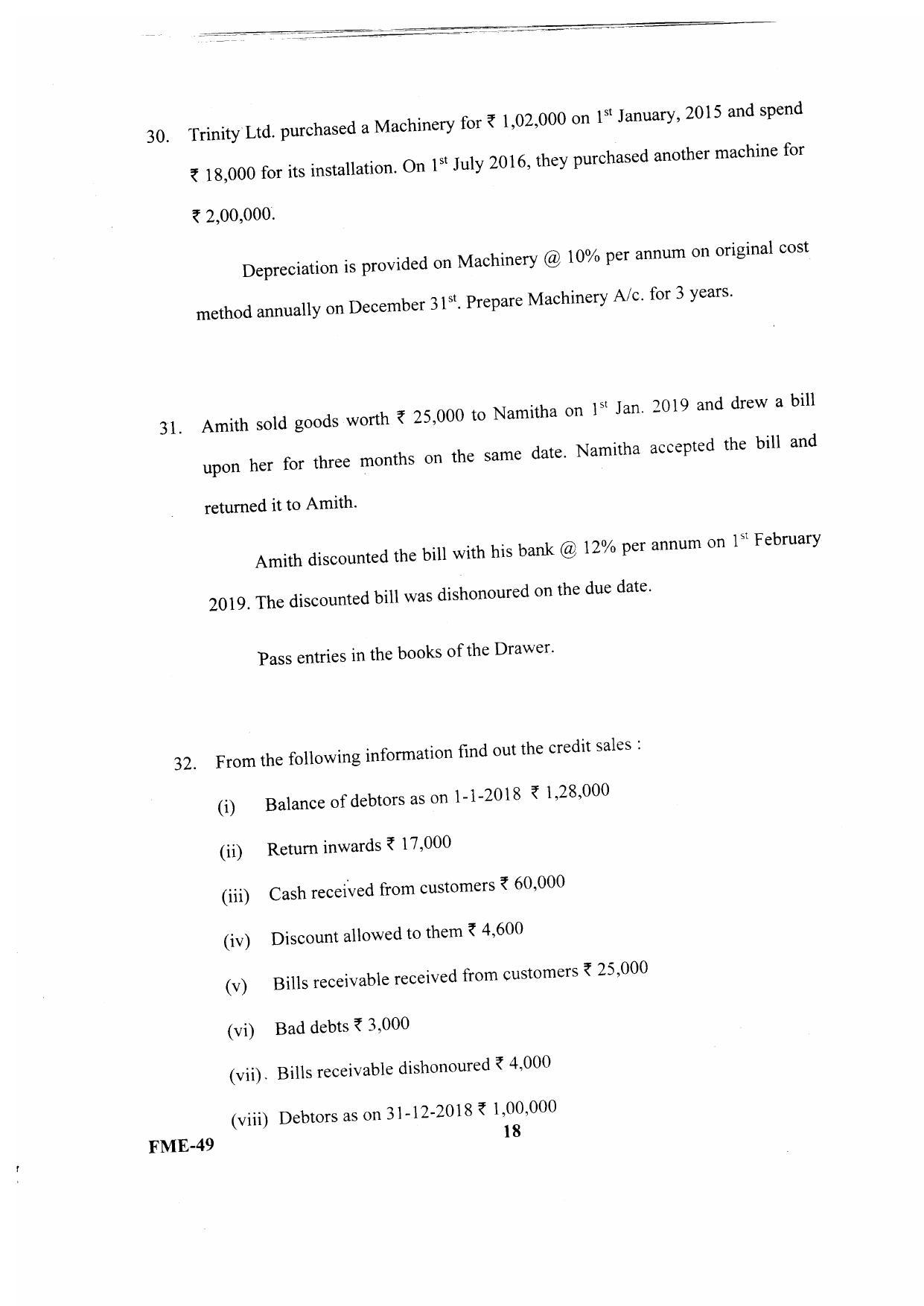 Kerala Plus One 2020 Accountancy with CA Question Papers (Model) - Page 10