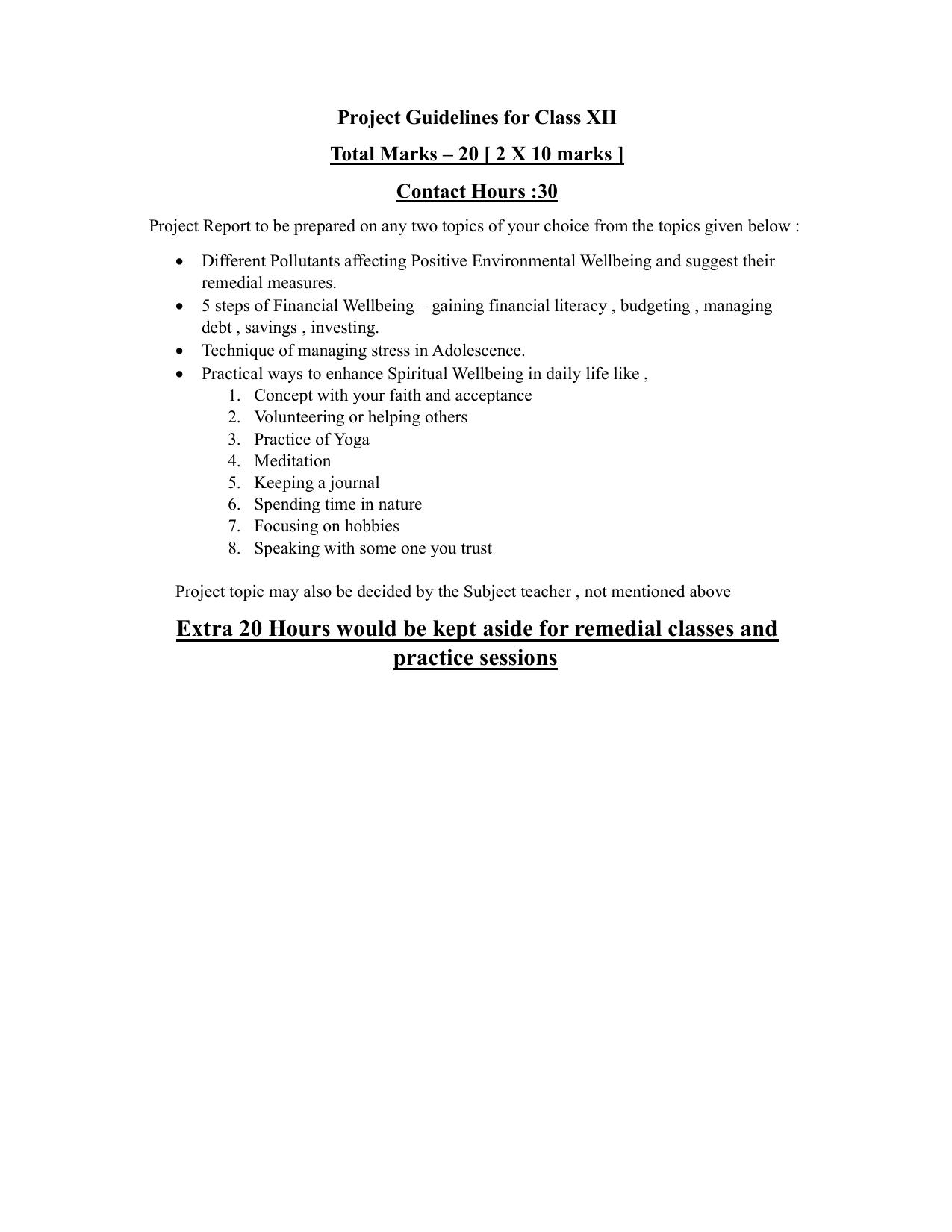 WBCHSE Class 11 & 12 Syllabus for Science of Well Being (SOWB) (SET II) - Page 8