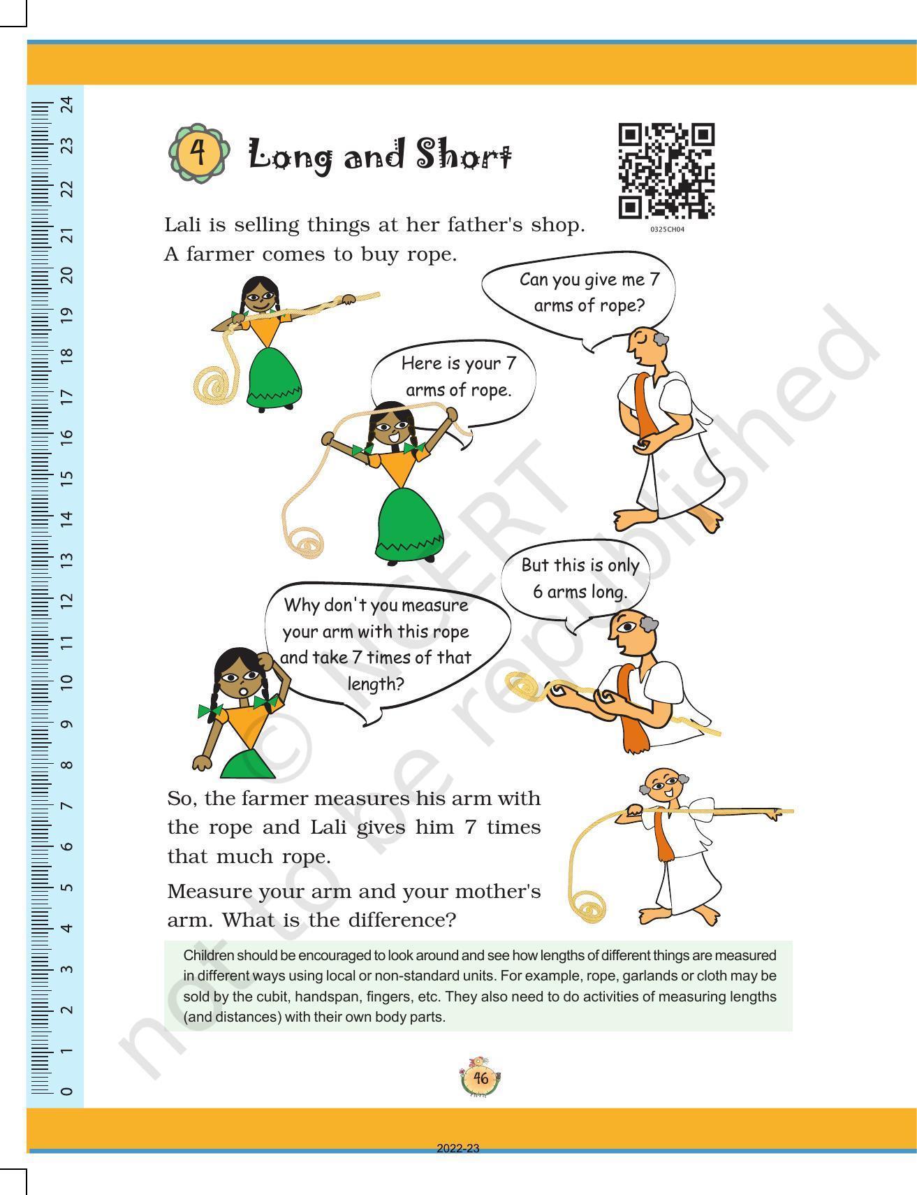 NCERT Book for Class 3 Maths Chapter 4-Long and Short - Page 1