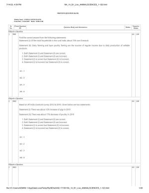 ICAR AIEEA PG 2023 ANIMAL SCIENCE Question Paper- 14 July 2023