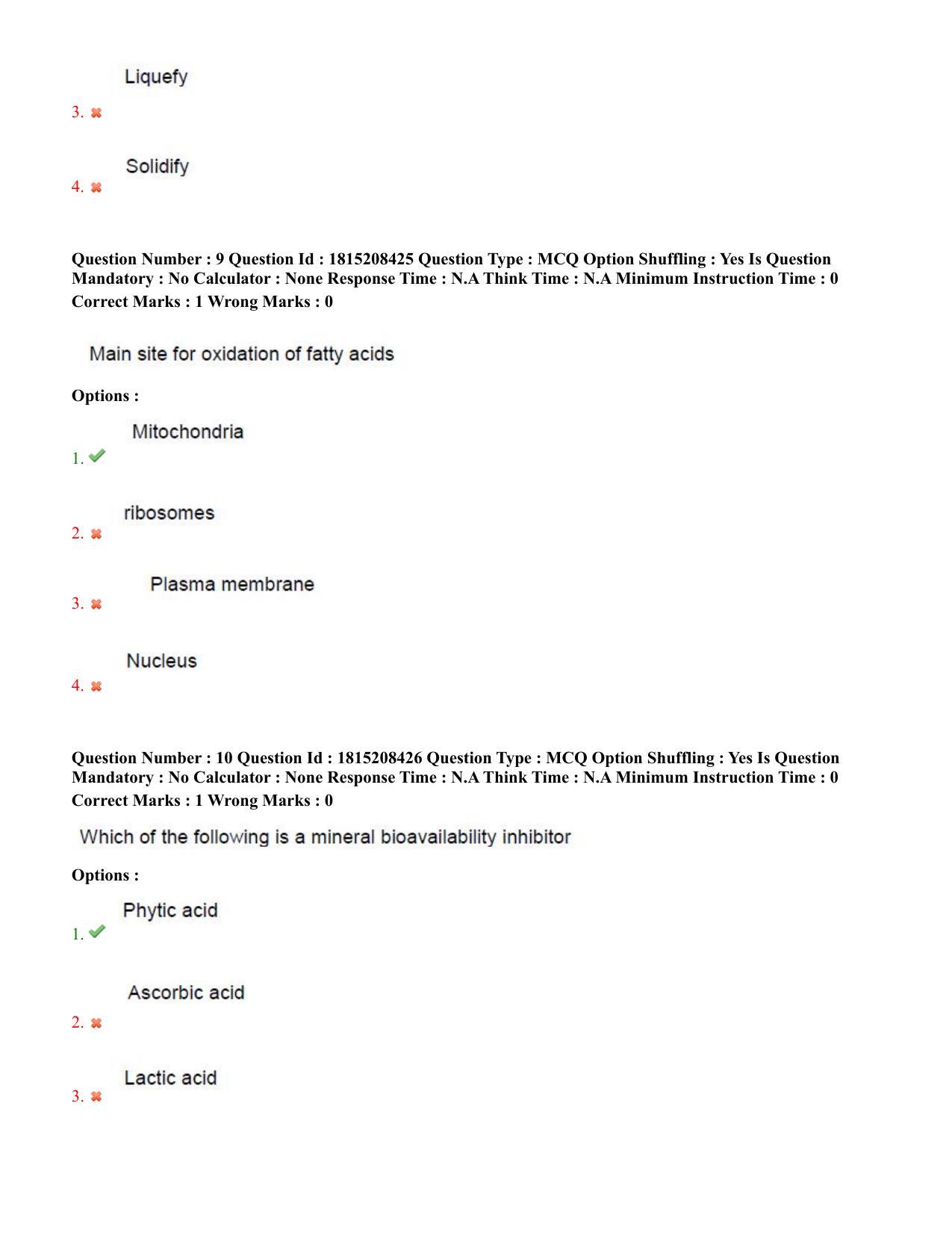 TS CPGET 2023 M Sc Food Science and Technology (Shift 3) Question Paper with Answer Key - Page 6