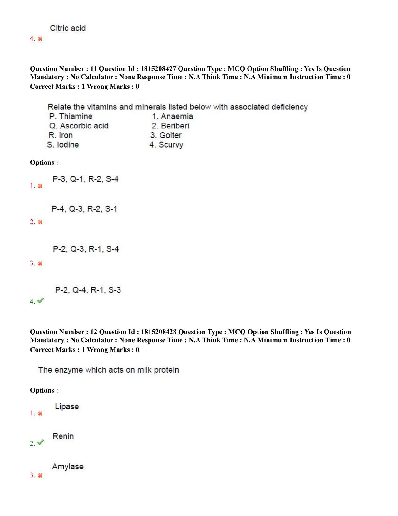 TS CPGET 2023 M Sc Food Science and Technology (Shift 3) Question Paper with Answer Key - Page 7