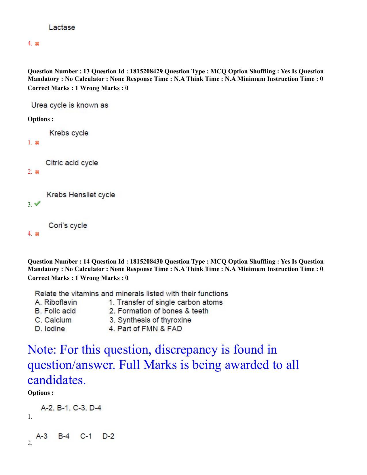 TS CPGET 2023 M Sc Food Science and Technology (Shift 3) Question Paper with Answer Key - Page 8