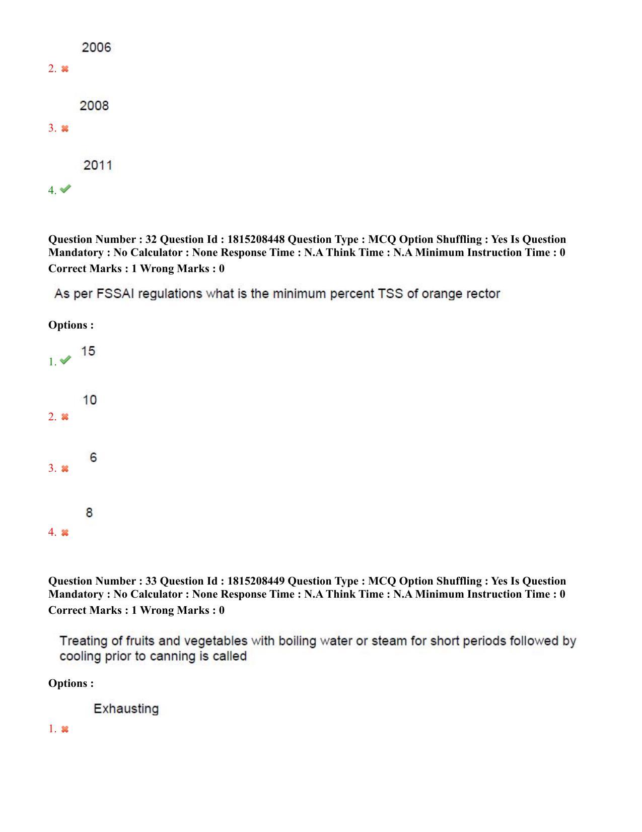 TS CPGET 2023 M Sc Food Science and Technology (Shift 3) Question Paper with Answer Key - Page 17