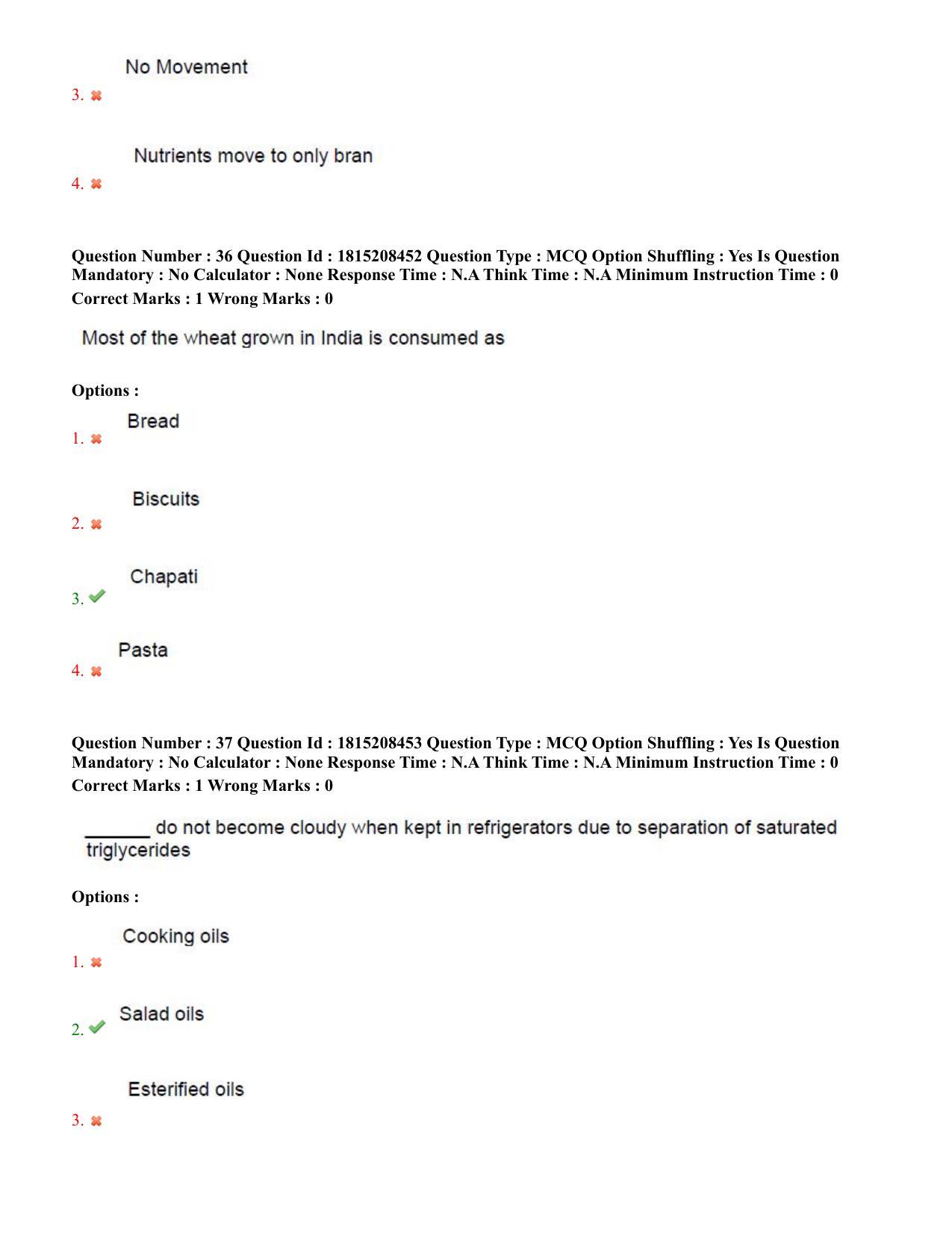 TS CPGET 2023 M Sc Food Science and Technology (Shift 3) Question Paper with Answer Key - Page 19