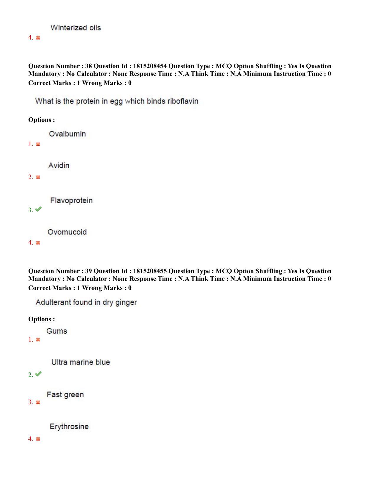 TS CPGET 2023 M Sc Food Science and Technology (Shift 3) Question Paper with Answer Key - Page 20