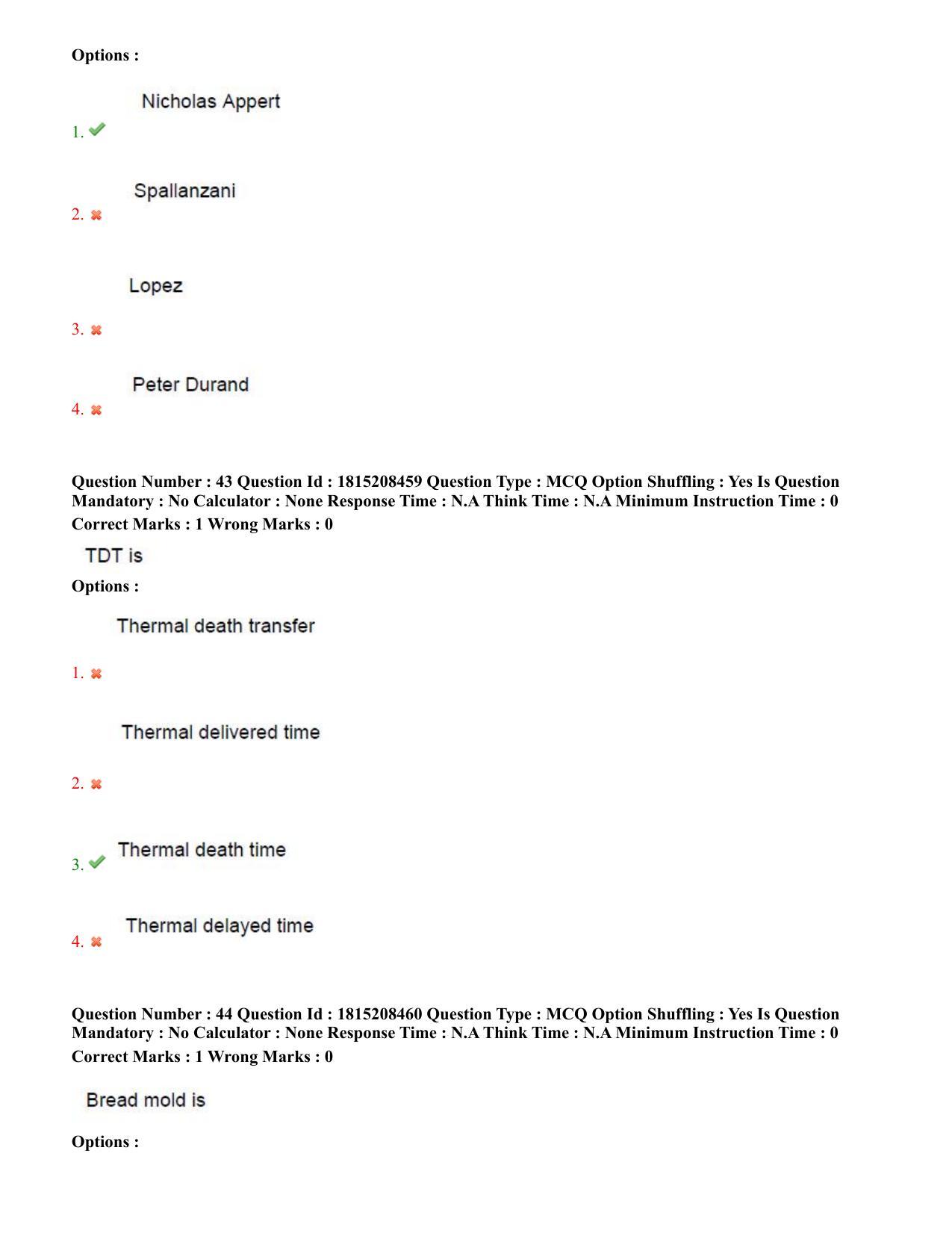 TS CPGET 2023 M Sc Food Science and Technology (Shift 3) Question Paper with Answer Key - Page 22