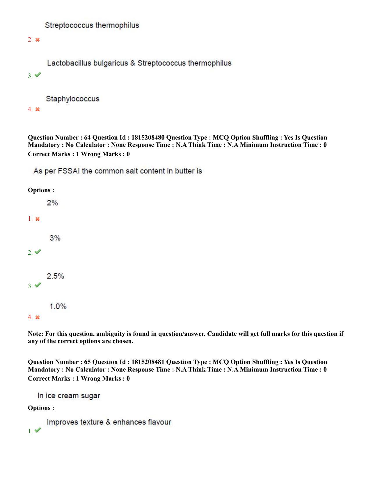 TS CPGET 2023 M Sc Food Science and Technology (Shift 3) Question Paper with Answer Key - Page 32