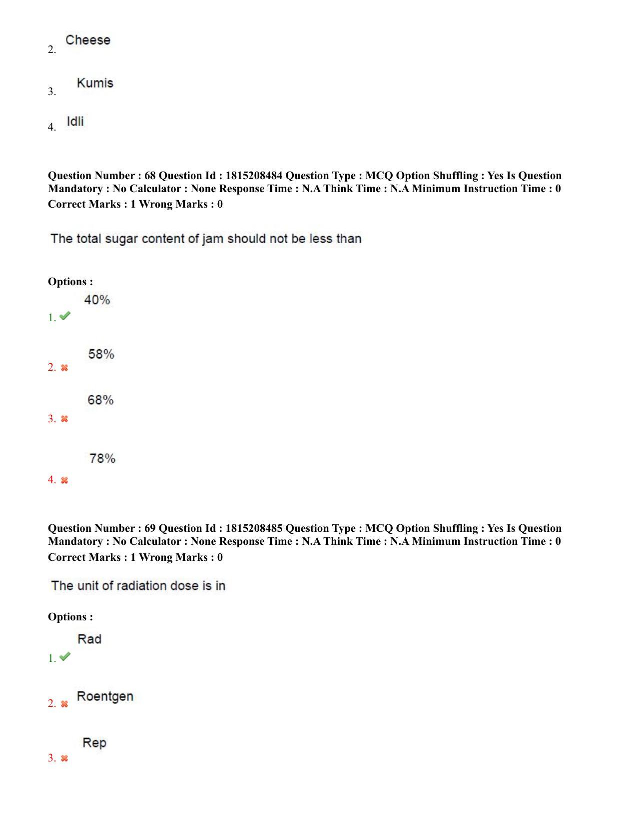 TS CPGET 2023 M Sc Food Science and Technology (Shift 3) Question Paper with Answer Key - Page 34