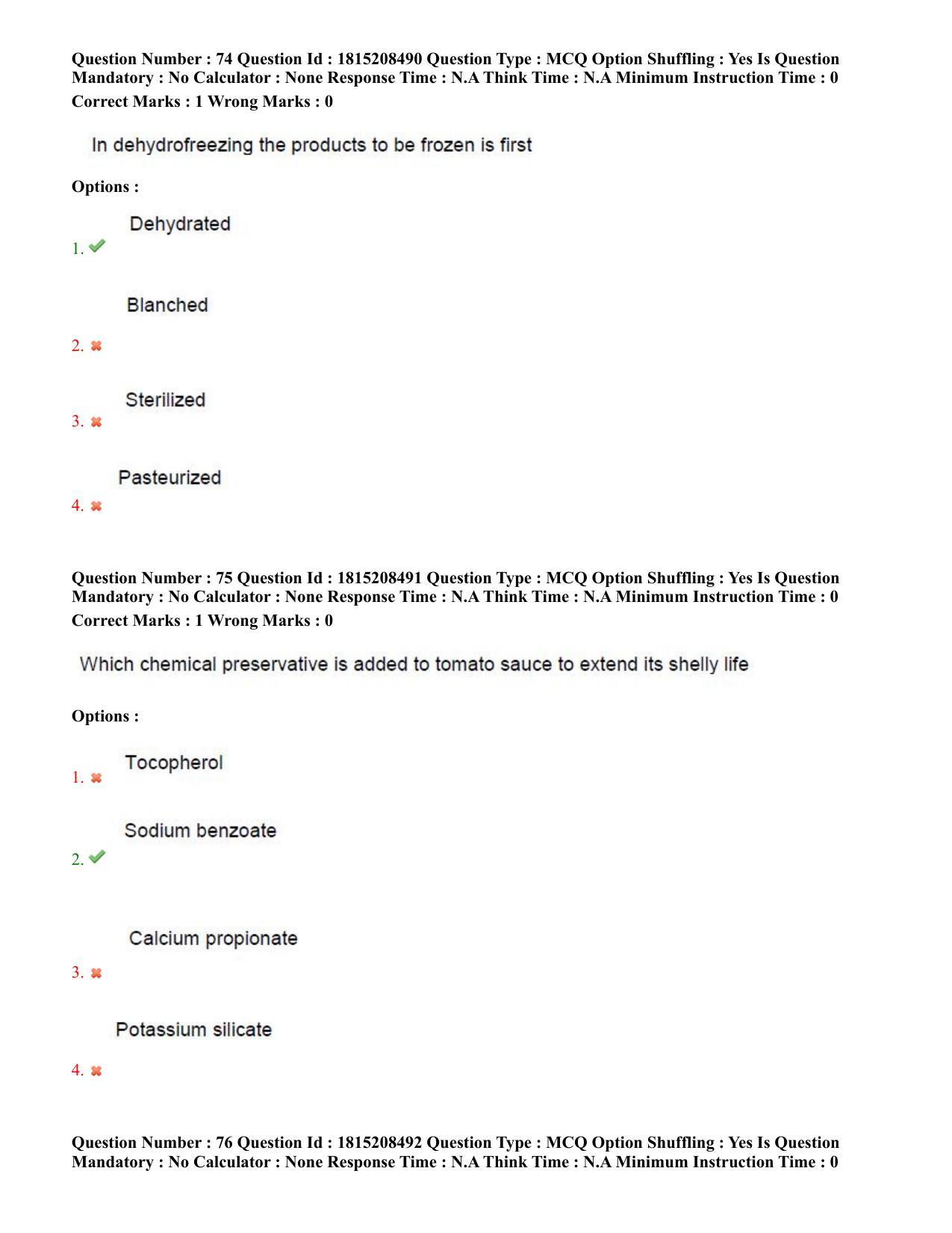 TS CPGET 2023 M Sc Food Science and Technology (Shift 3) Question Paper with Answer Key - Page 37