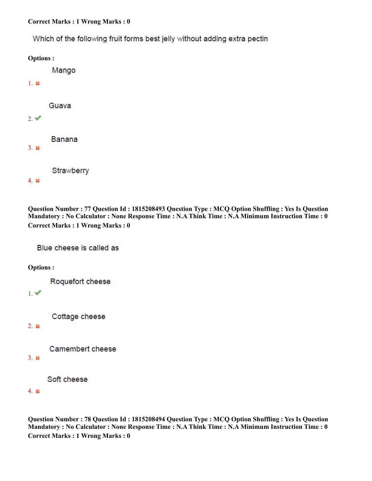 TS CPGET 2023 M Sc Food Science and Technology (Shift 3) Question Paper with Answer Key - Page 38