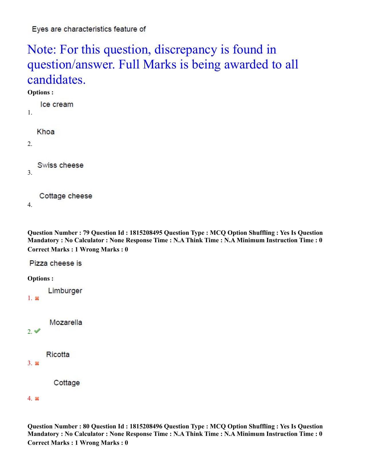TS CPGET 2023 M Sc Food Science and Technology (Shift 3) Question Paper with Answer Key - Page 39