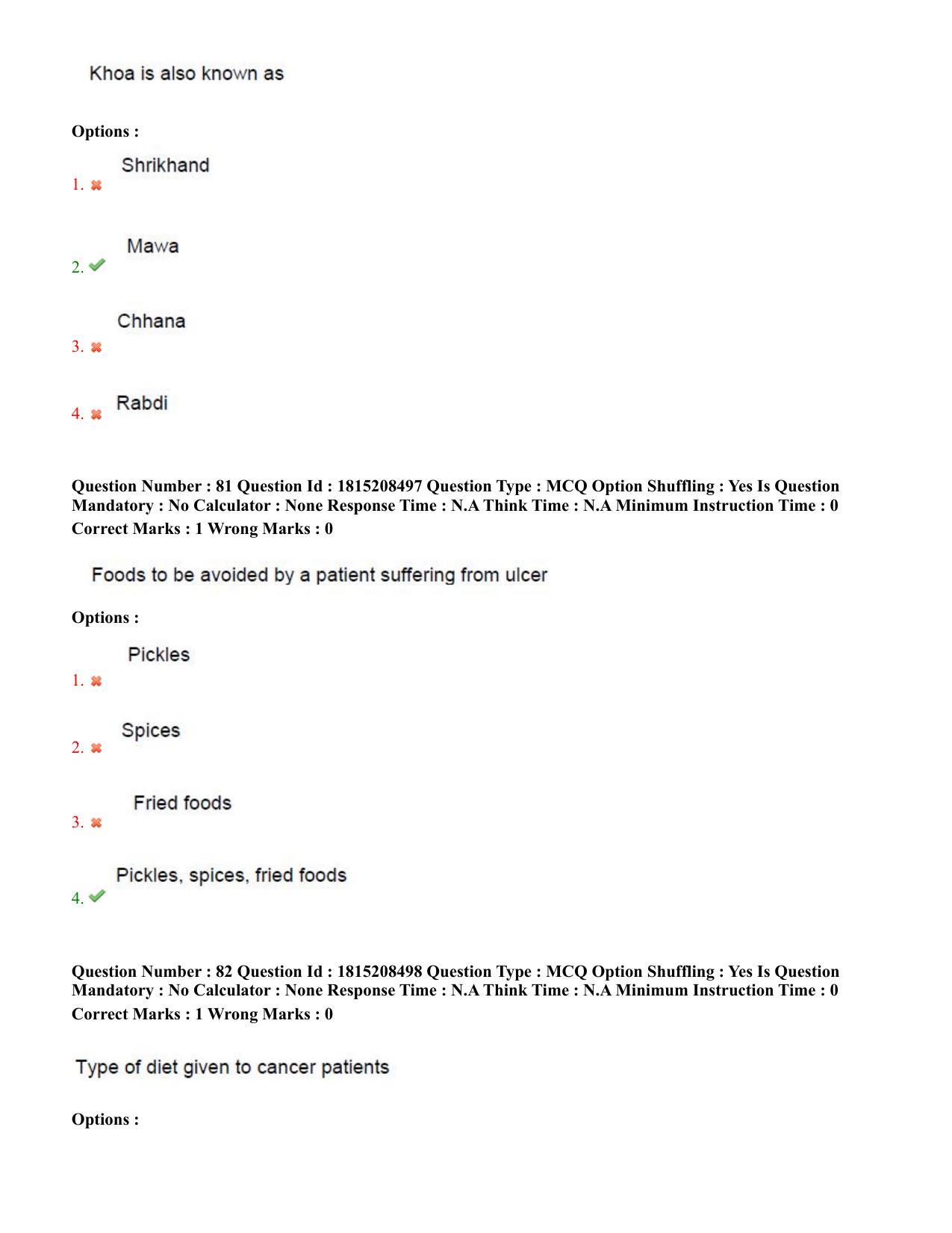 TS CPGET 2023 M Sc Food Science and Technology (Shift 3) Question Paper with Answer Key - Page 40