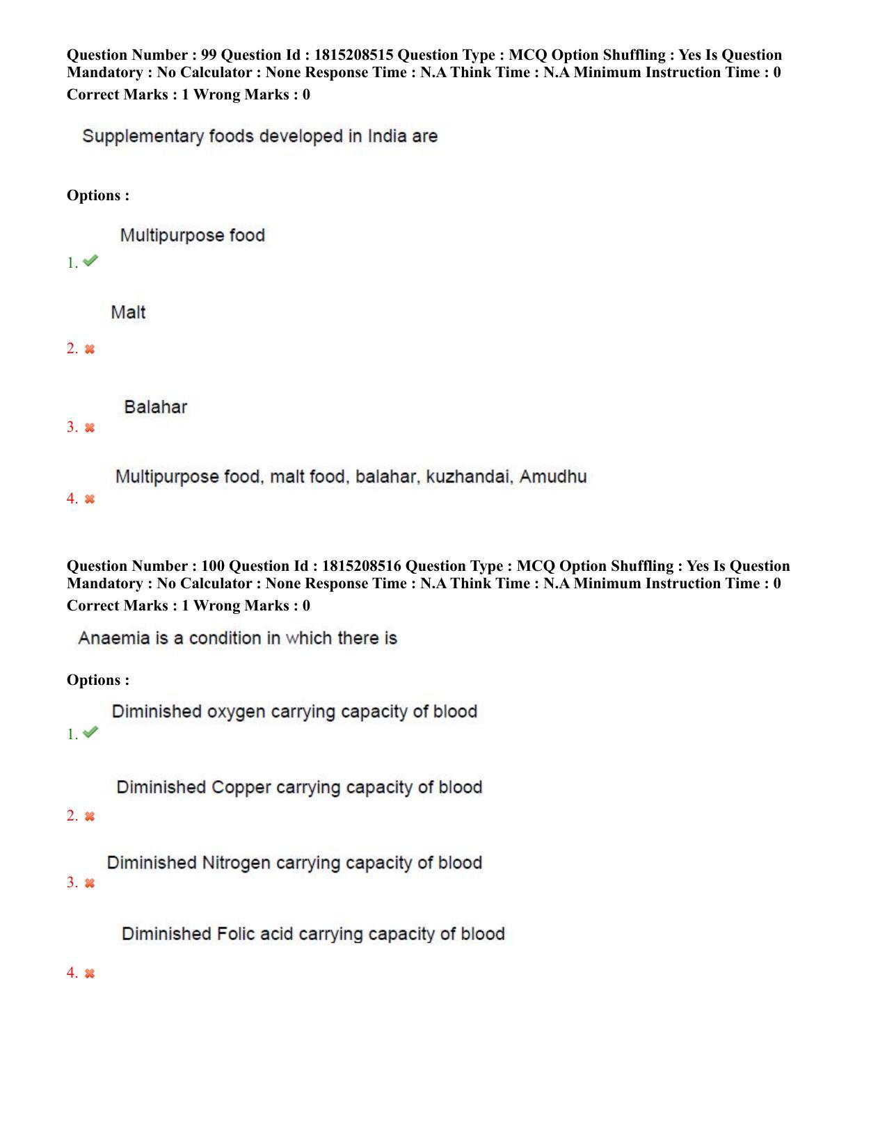 TS CPGET 2023 M Sc Food Science and Technology (Shift 3) Question Paper with Answer Key - Page 49