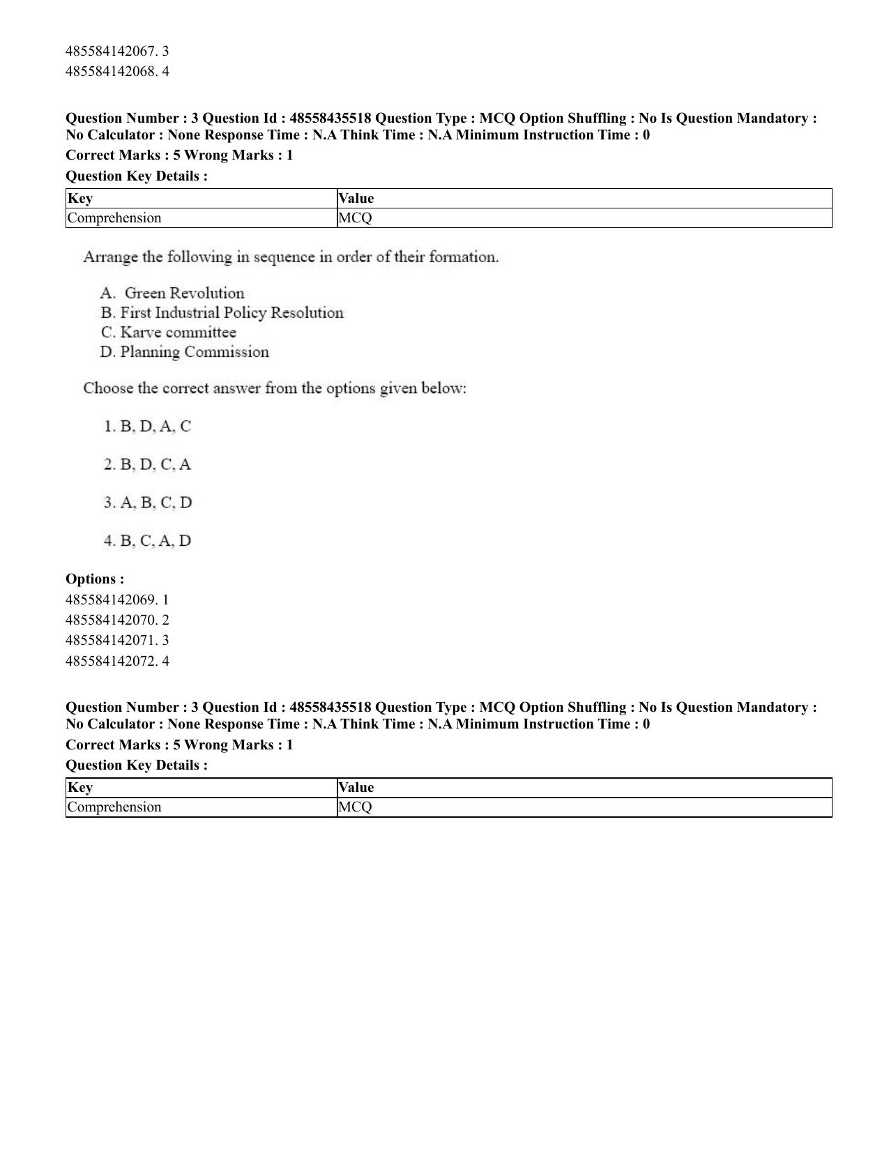 CUET 2023 Domestic Shift 1 Question Papers - 20 June 2023 - Page 4
