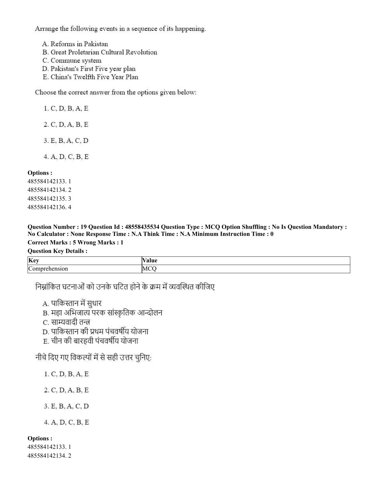 CUET 2023 Domestic Shift 1 Question Papers - 20 June 2023 - Page 23