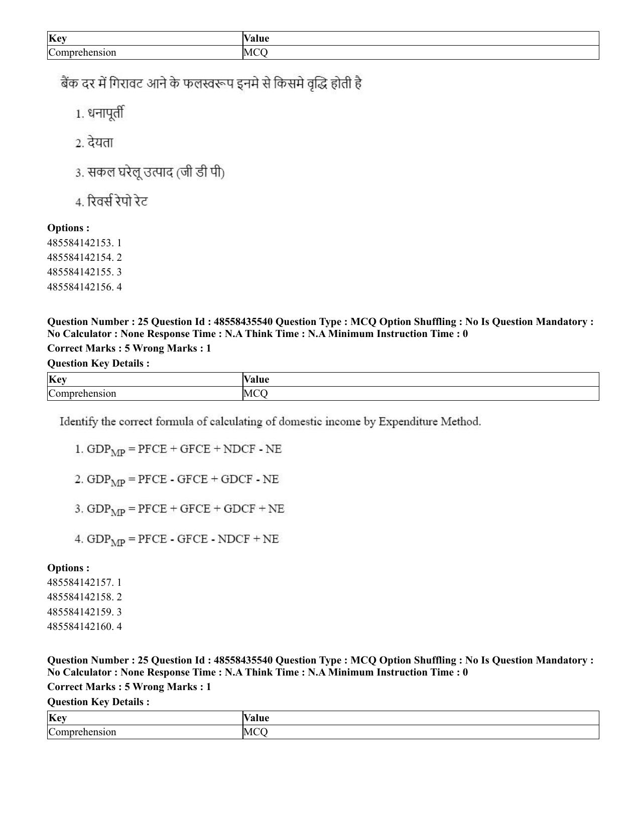 CUET 2023 Domestic Shift 1 Question Papers - 20 June 2023 - Page 29