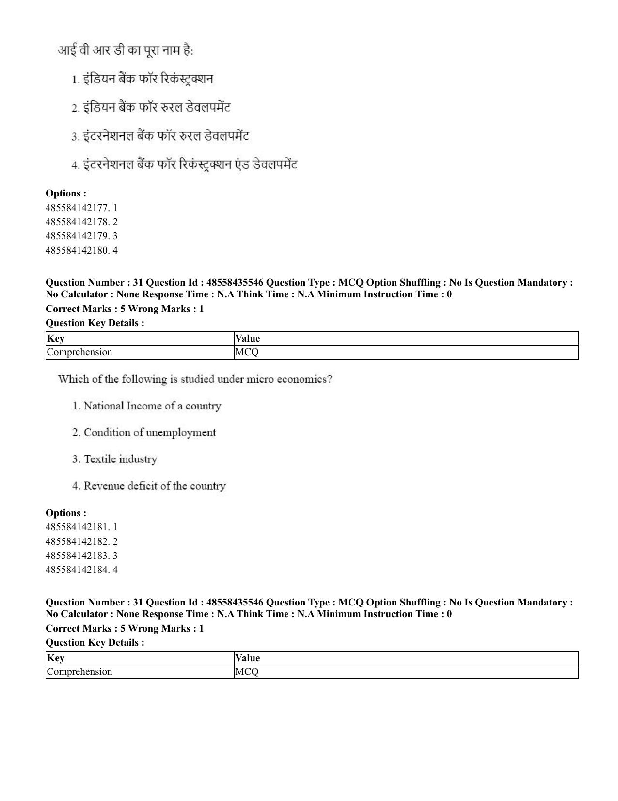 CUET 2023 Domestic Shift 1 Question Papers - 20 June 2023 - Page 35