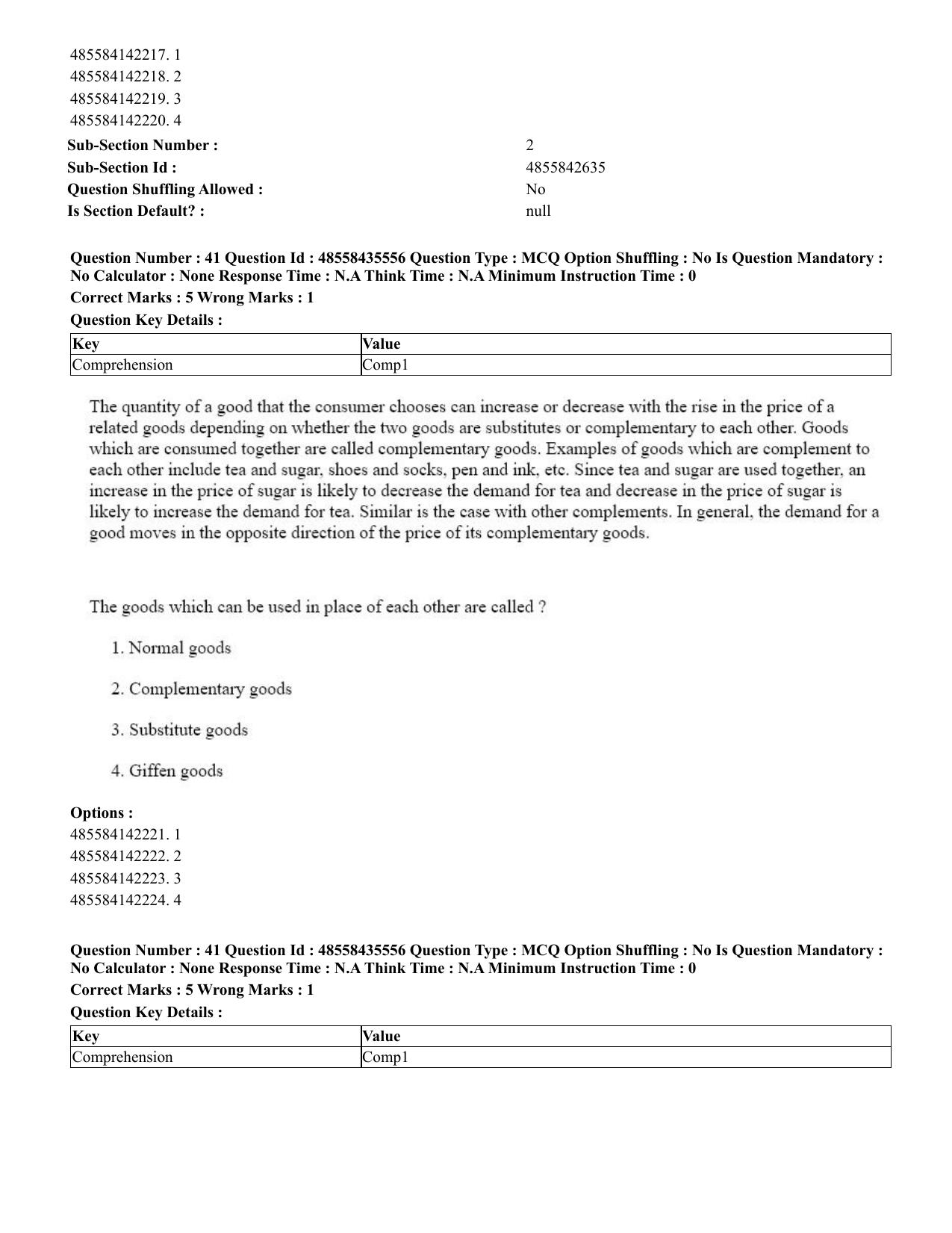 CUET 2023 Domestic Shift 1 Question Papers - 20 June 2023 - Page 46