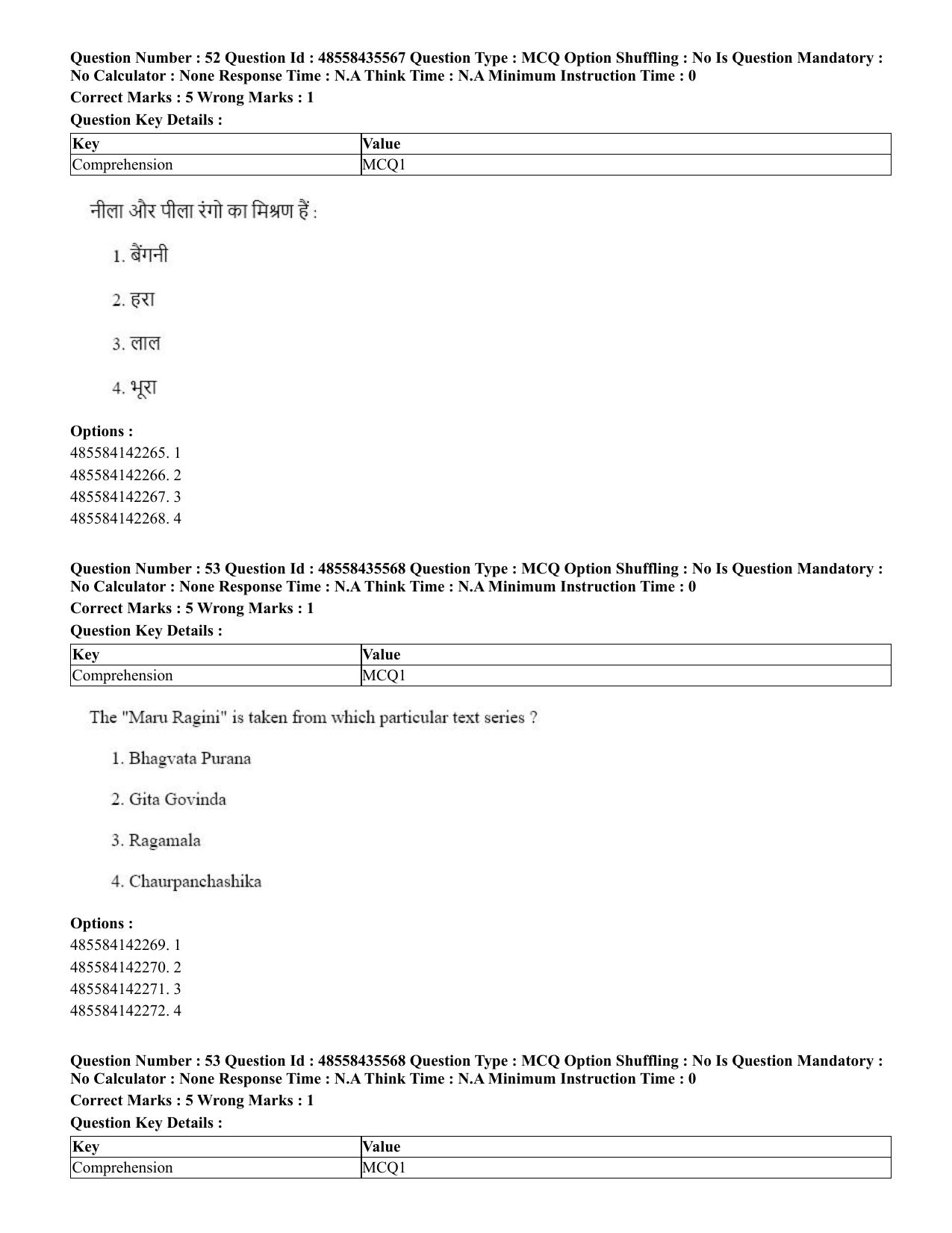 CUET 2023 Domestic Shift 1 Question Papers - 20 June 2023 - Page 61