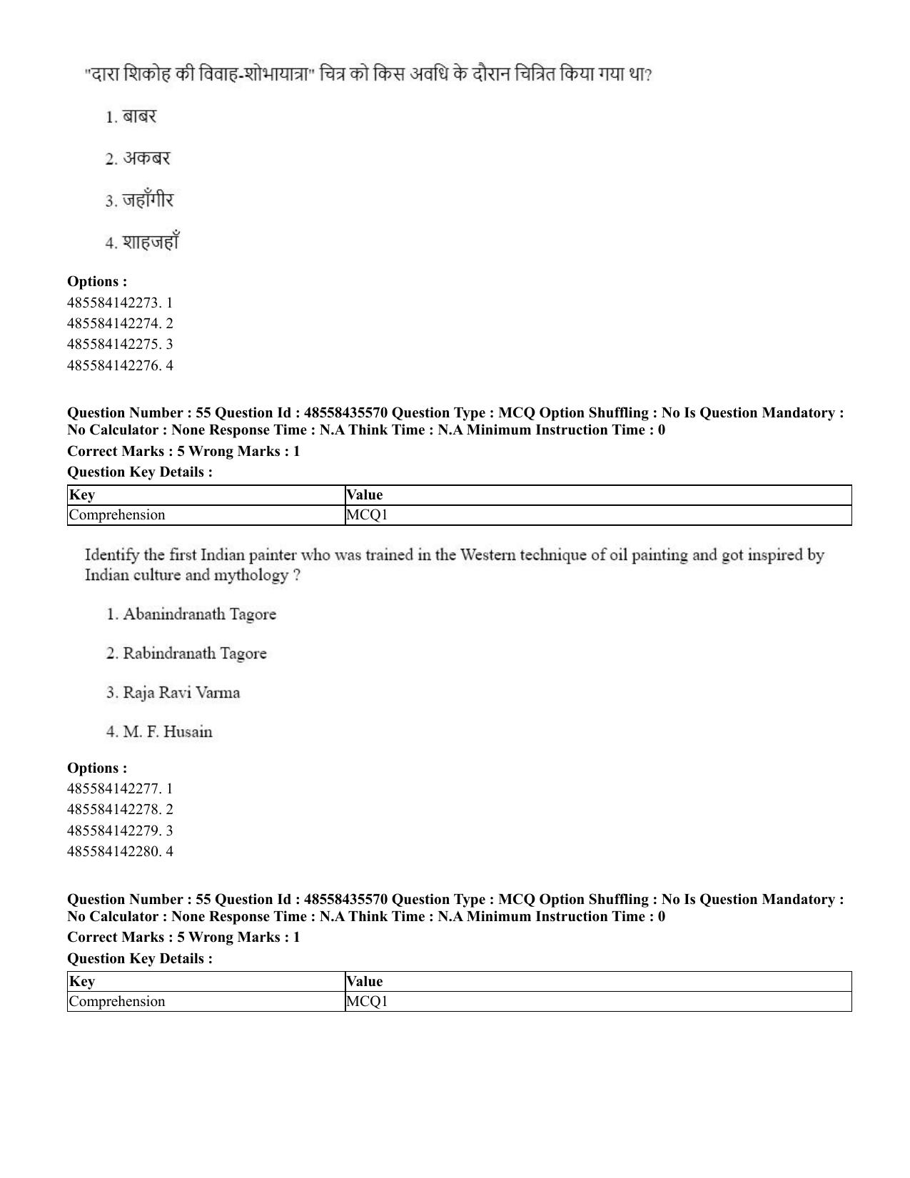 CUET 2023 Domestic Shift 1 Question Papers - 20 June 2023 - Page 63
