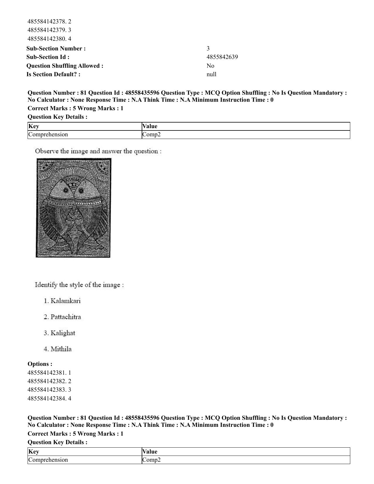 CUET 2023 Domestic Shift 1 Question Papers - 20 June 2023 - Page 95