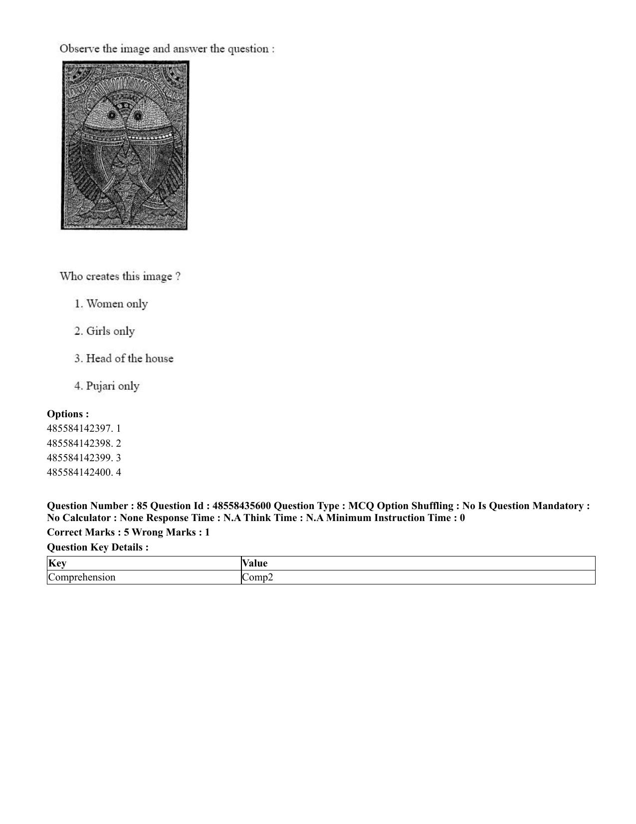 CUET 2023 Domestic Shift 1 Question Papers - 20 June 2023 - Page 103