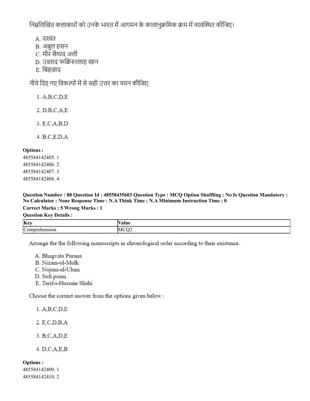 CUET 2023 Domestic Shift 1 Question Papers - 20 June 2023 - Page 107
