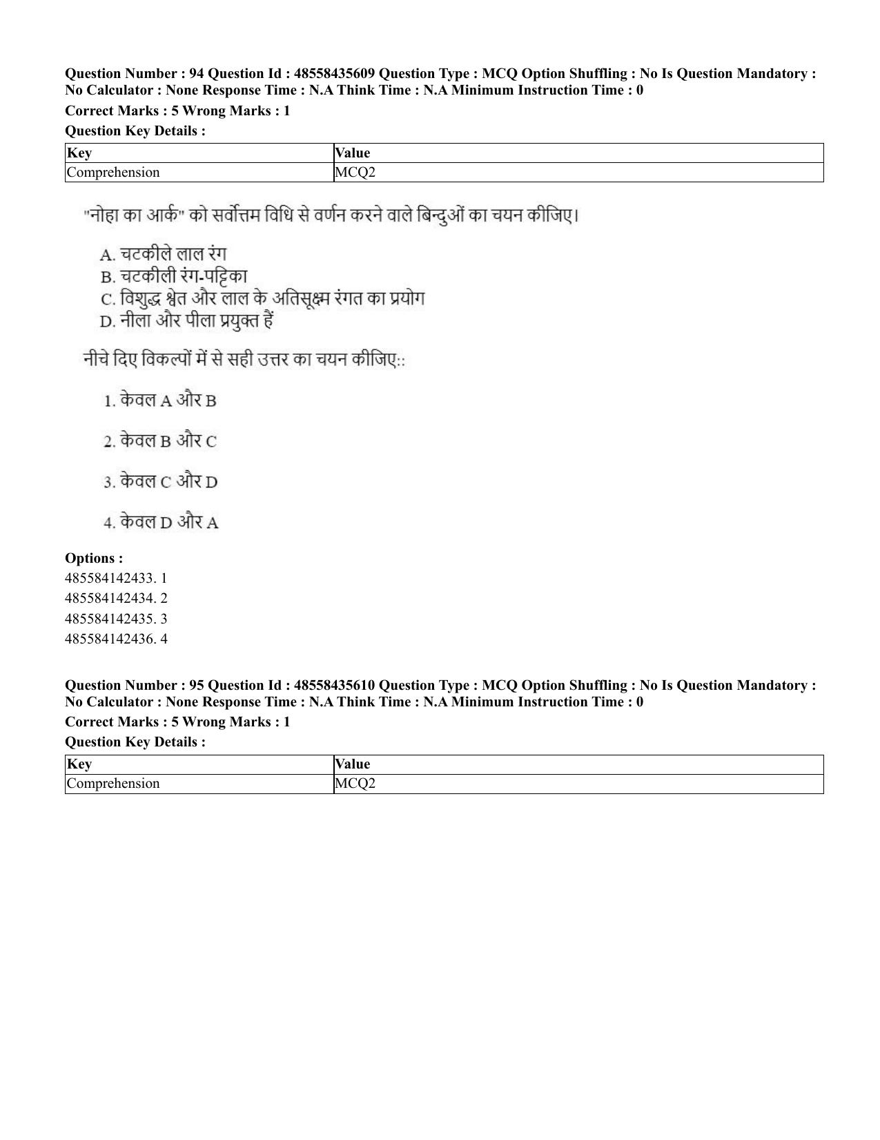 CUET 2023 Domestic Shift 1 Question Papers - 20 June 2023 - Page 116