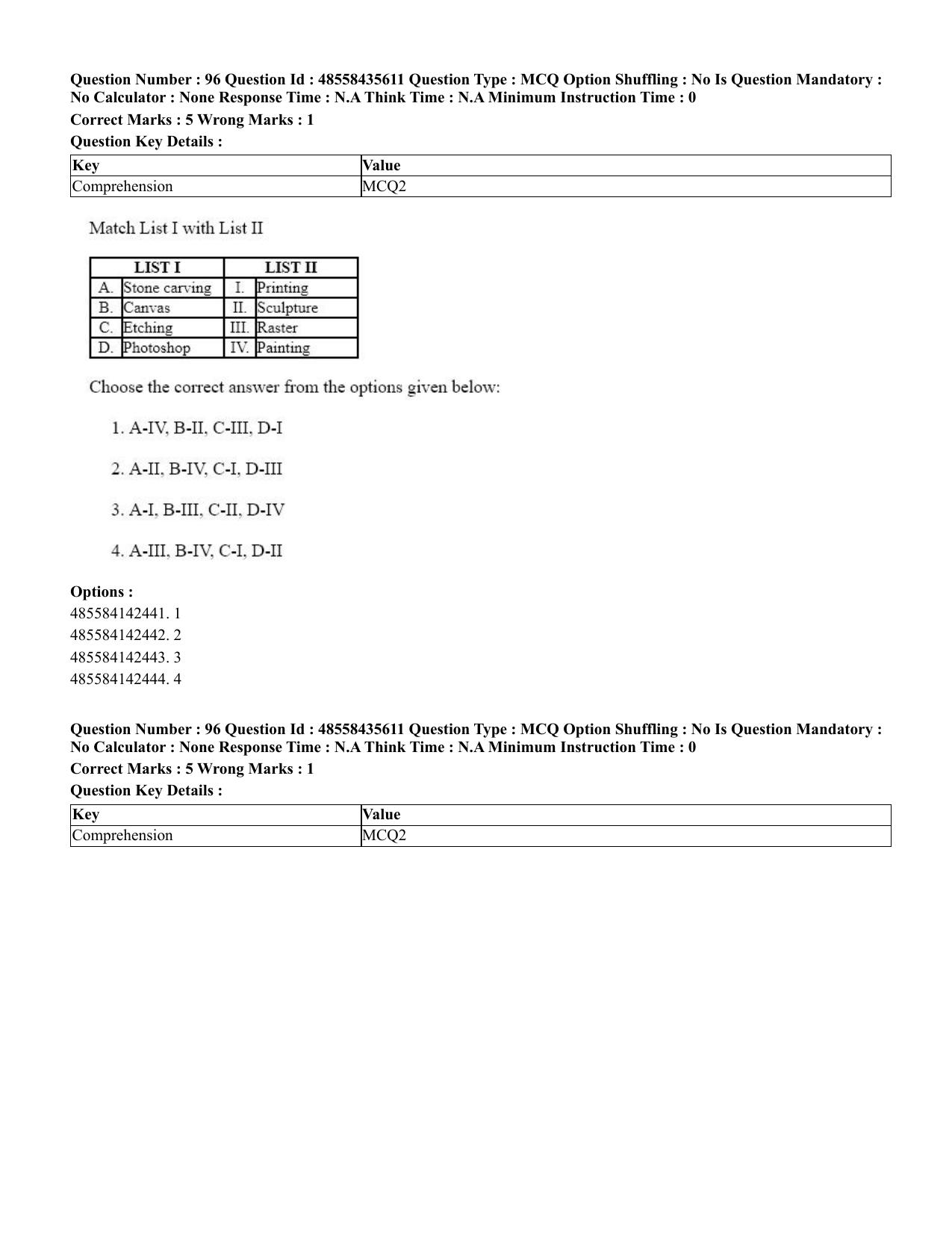 CUET 2023 Domestic Shift 1 Question Papers - 20 June 2023 - Page 118