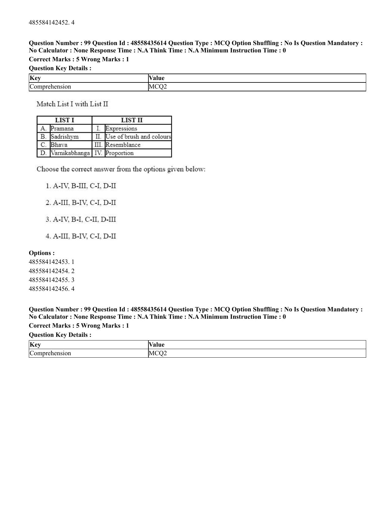 CUET 2023 Domestic Shift 1 Question Papers - 20 June 2023 - Page 122