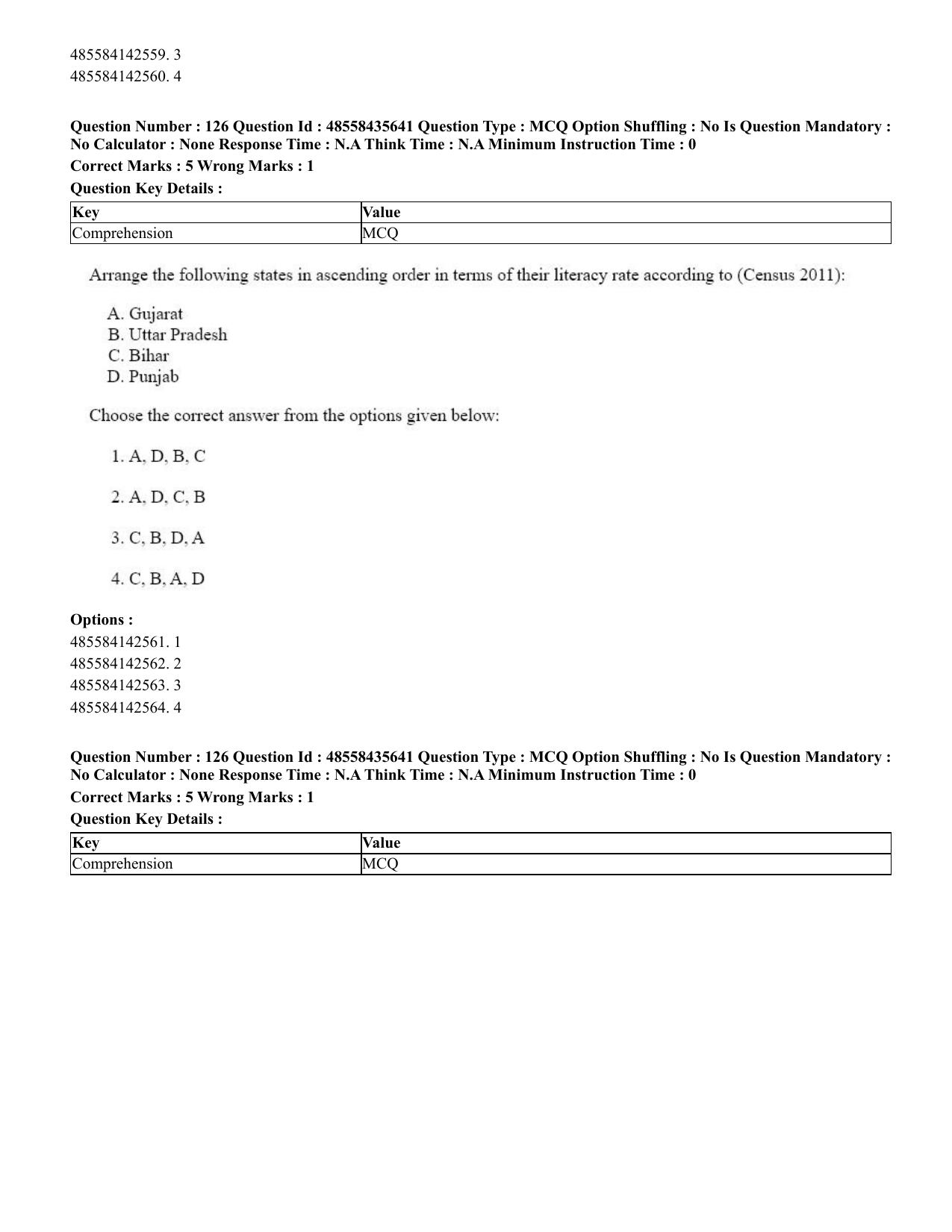 CUET 2023 Domestic Shift 1 Question Papers - 20 June 2023 - Page 154