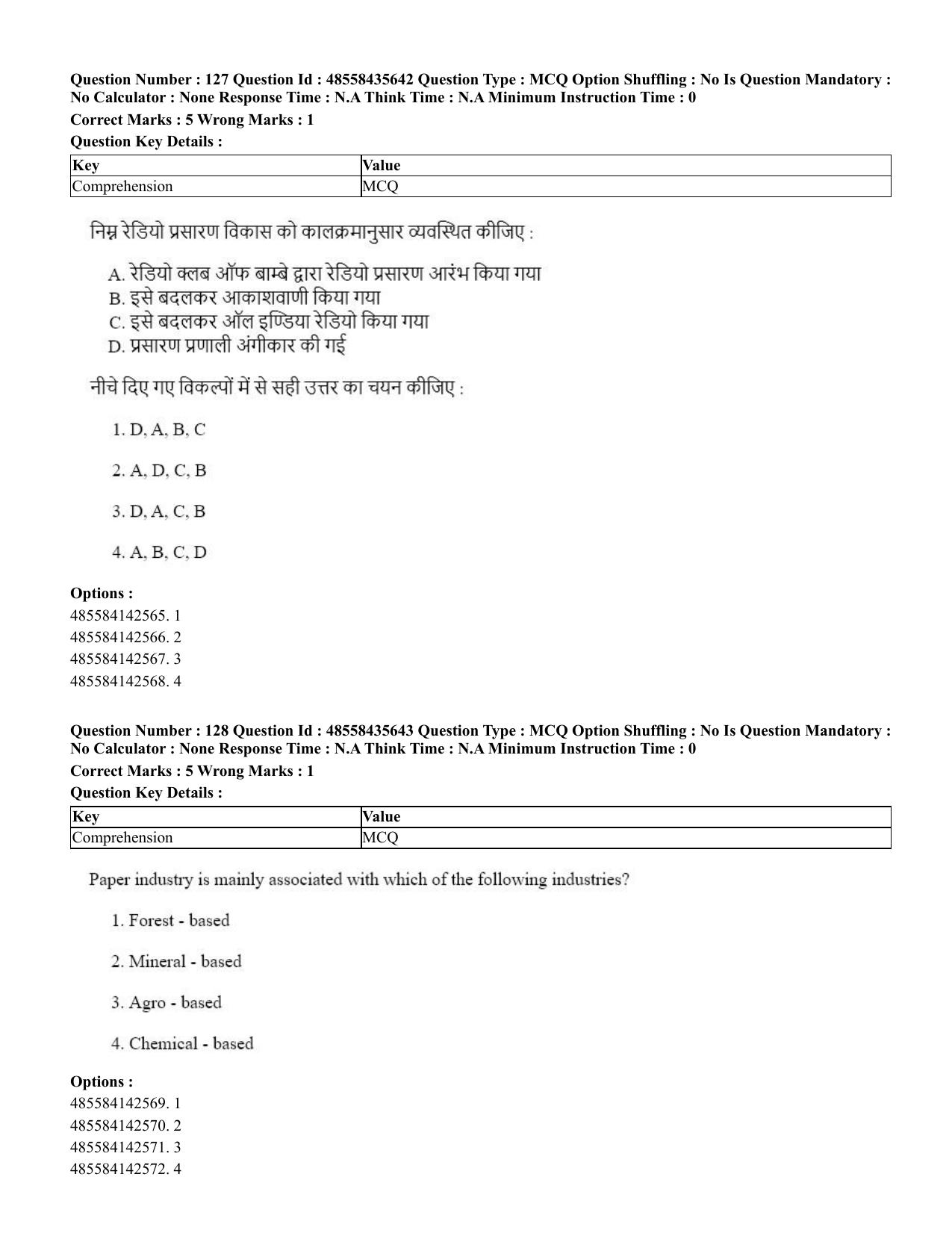 CUET 2023 Domestic Shift 1 Question Papers - 20 June 2023 - Page 156