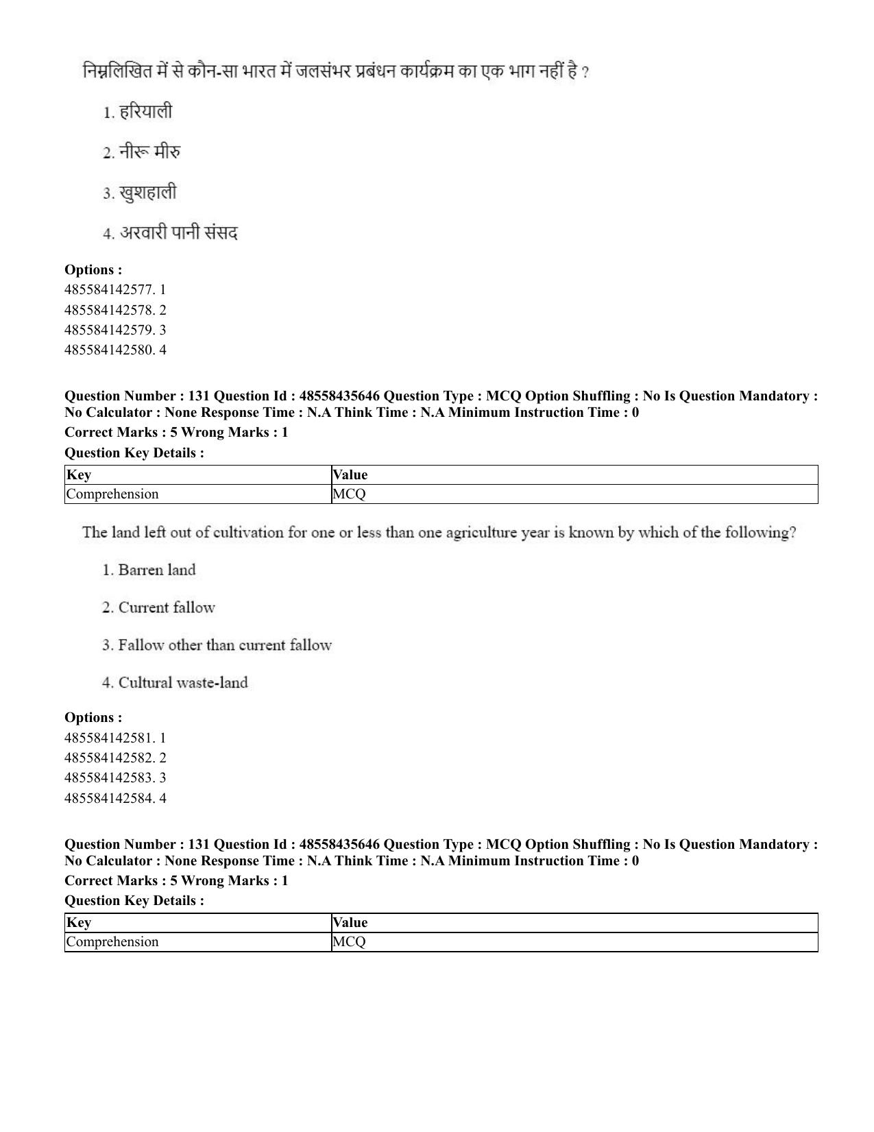 CUET 2023 Domestic Shift 1 Question Papers - 20 June 2023 - Page 159