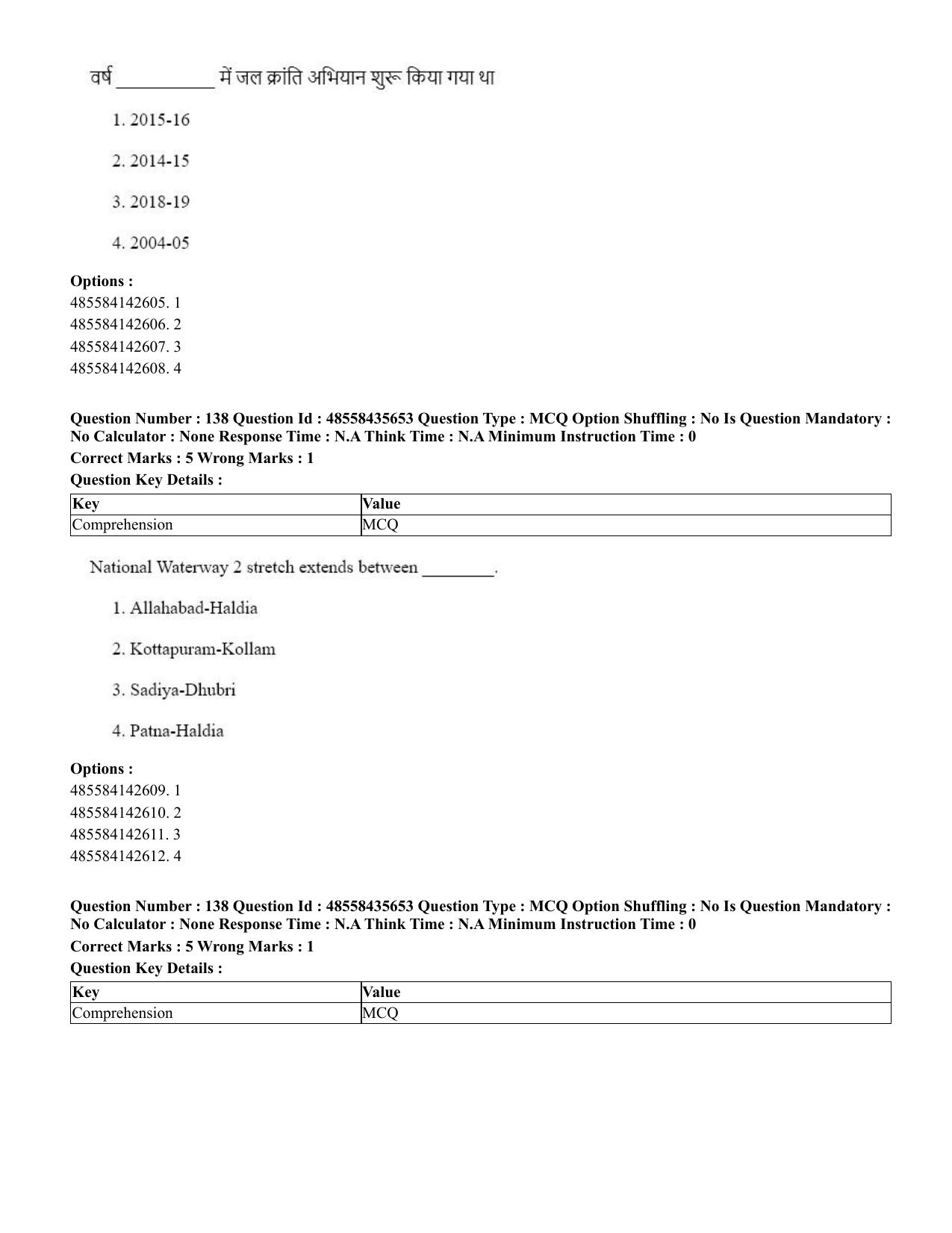 CUET 2023 Domestic Shift 1 Question Papers - 20 June 2023 - Page 166