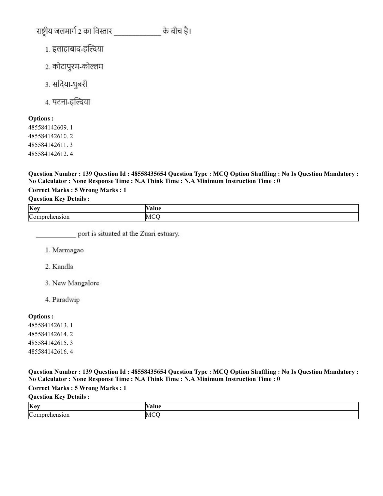 CUET 2023 Domestic Shift 1 Question Papers - 20 June 2023 - Page 167