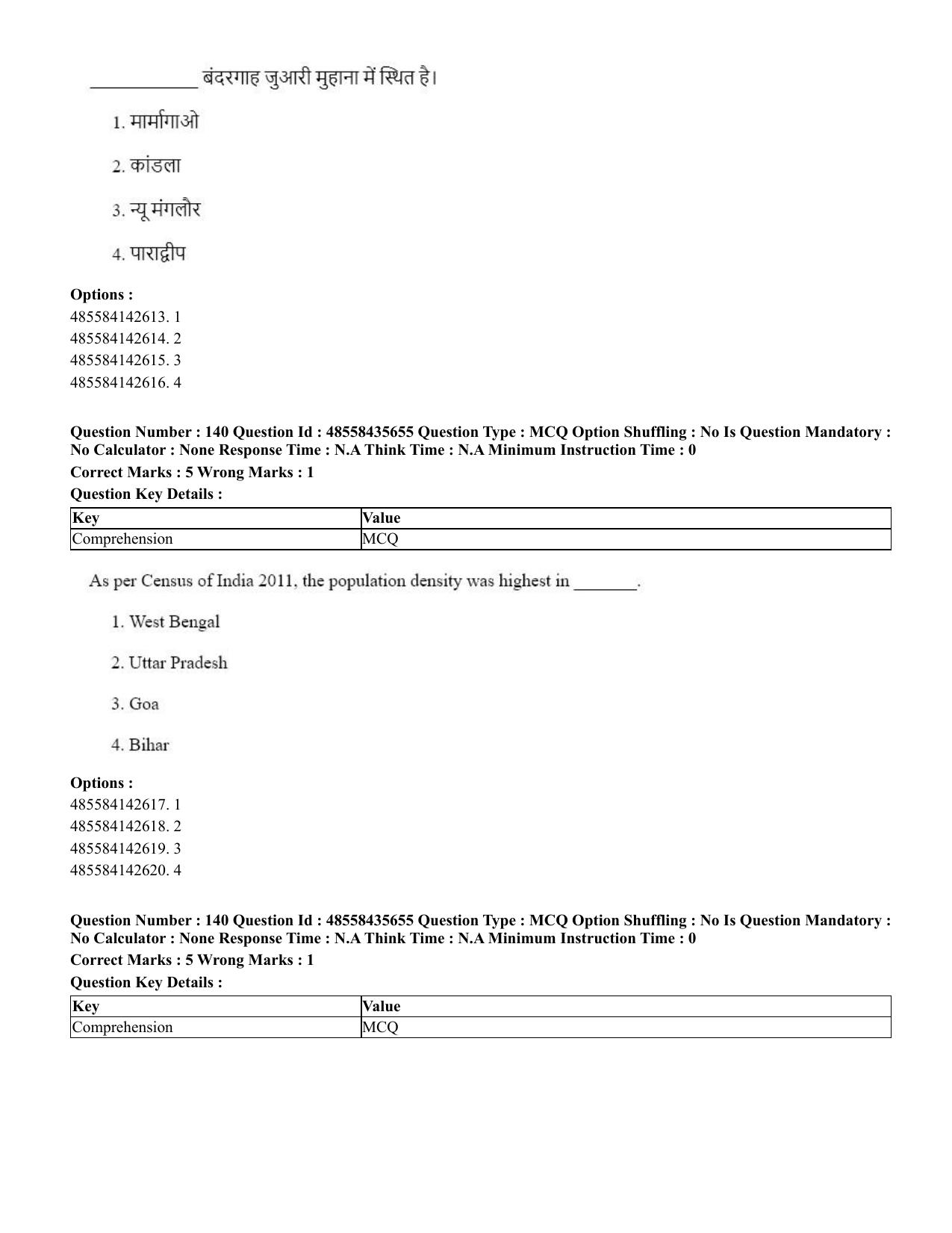 CUET 2023 Domestic Shift 1 Question Papers - 20 June 2023 - Page 168