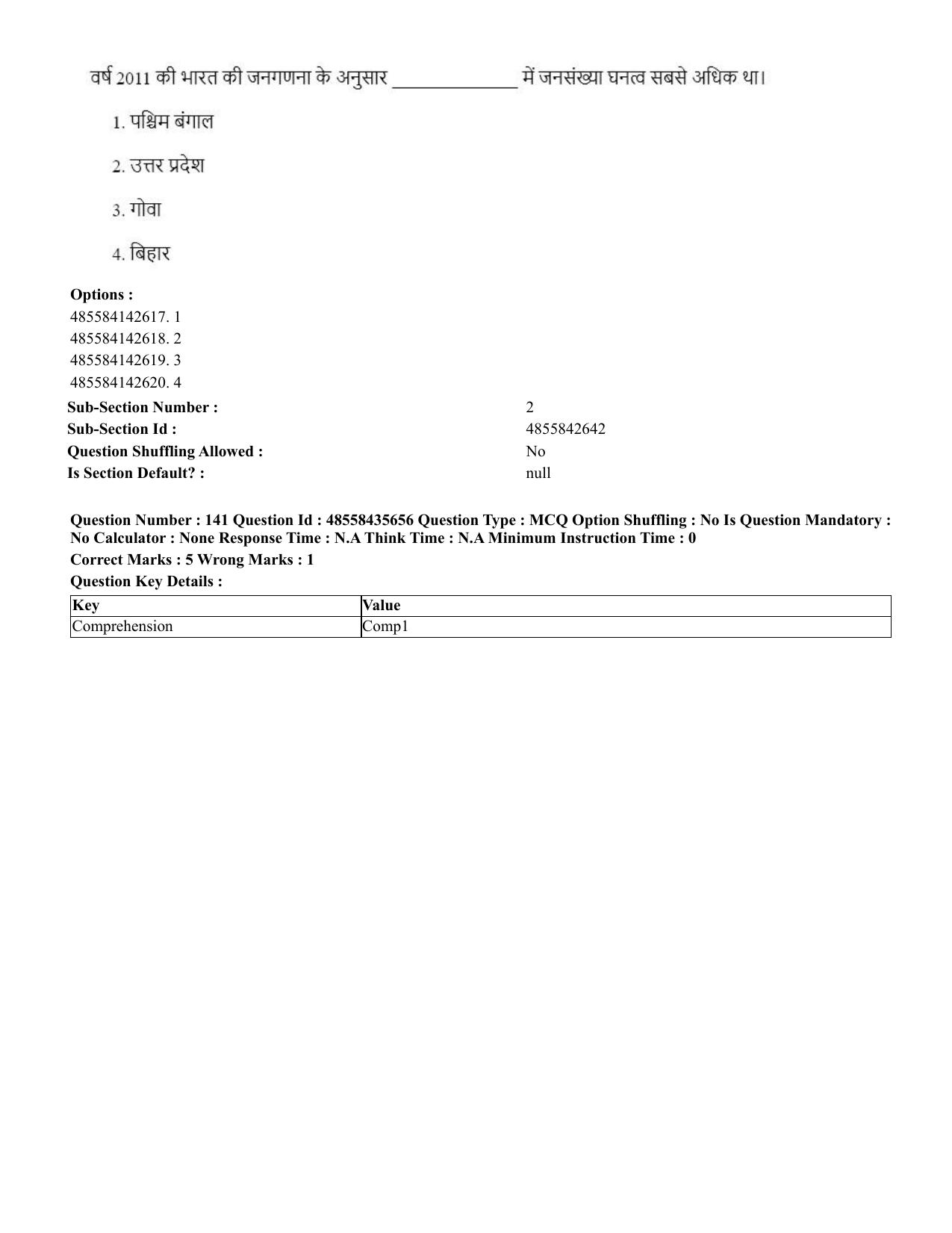 CUET 2023 Domestic Shift 1 Question Papers - 20 June 2023 - Page 169