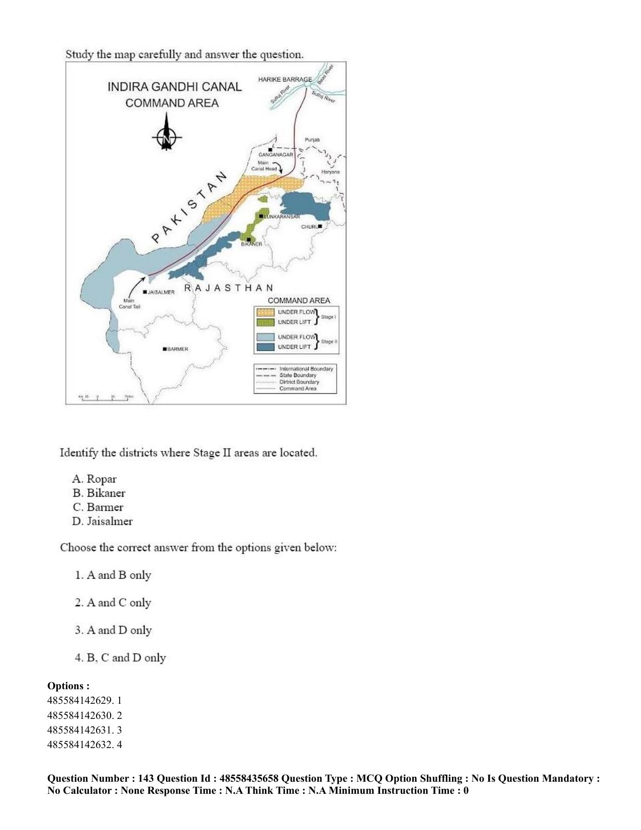 CUET 2023 Domestic Shift 1 Question Papers - 20 June 2023 - Page 175