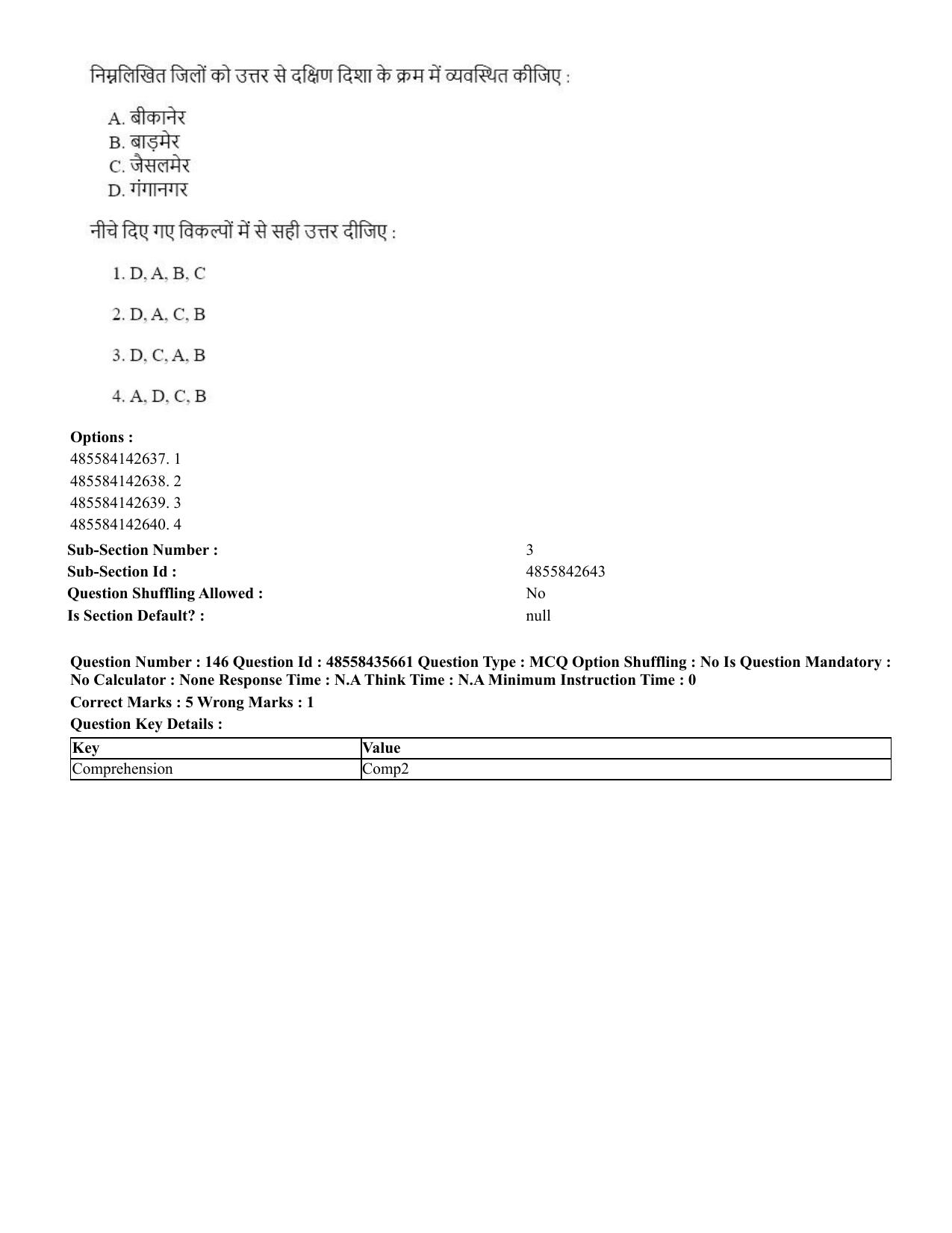 CUET 2023 Domestic Shift 1 Question Papers - 20 June 2023 - Page 181