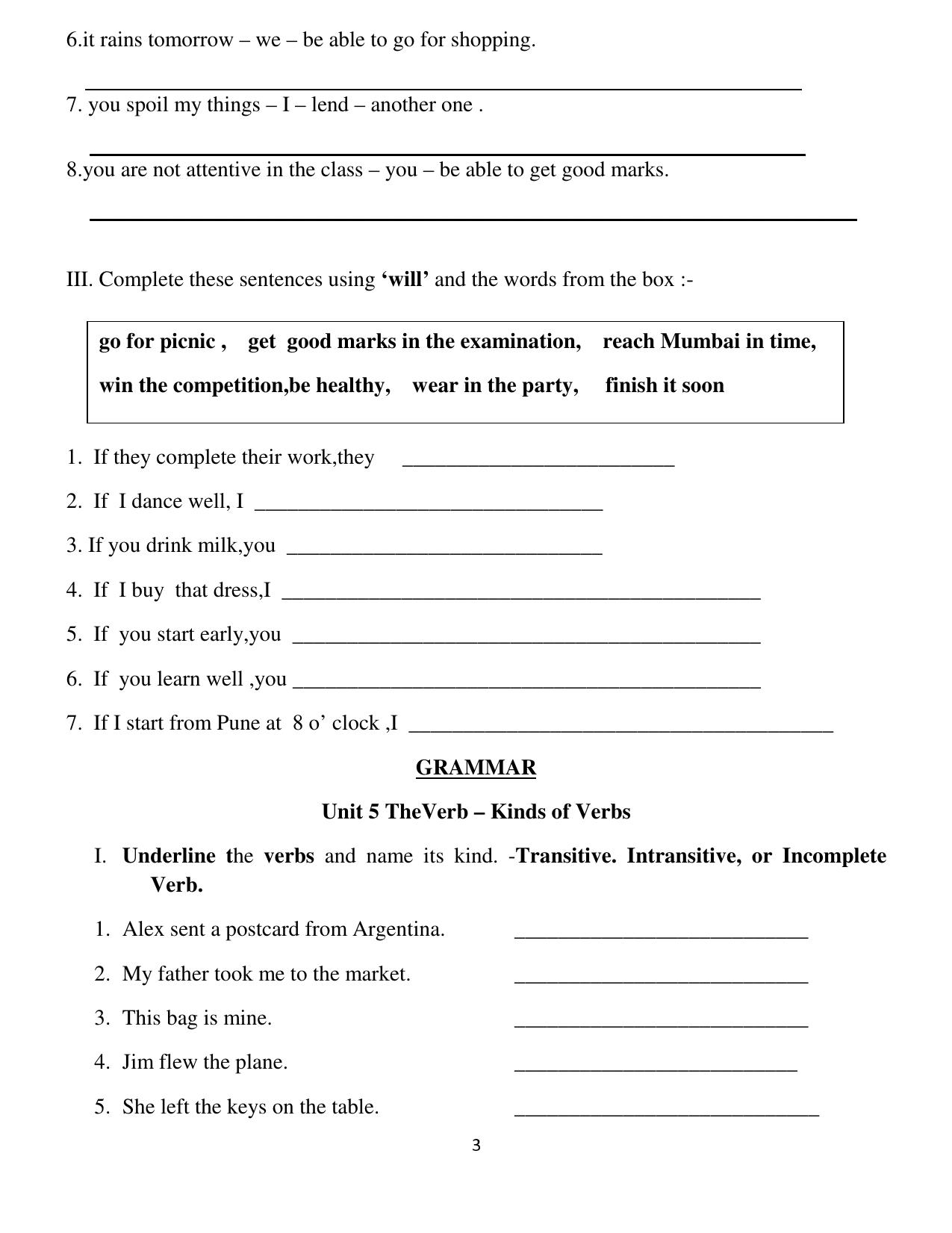 Worksheet for Class 5 English Atmosphere Assignment - Page 3