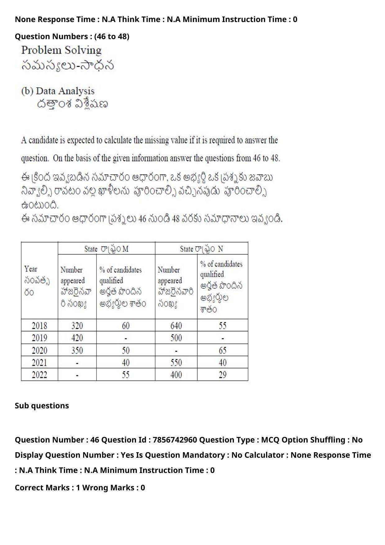TS ICET 2023 26th May 2023 Forenoon - PRELIMINARY Question Papers - Page 48