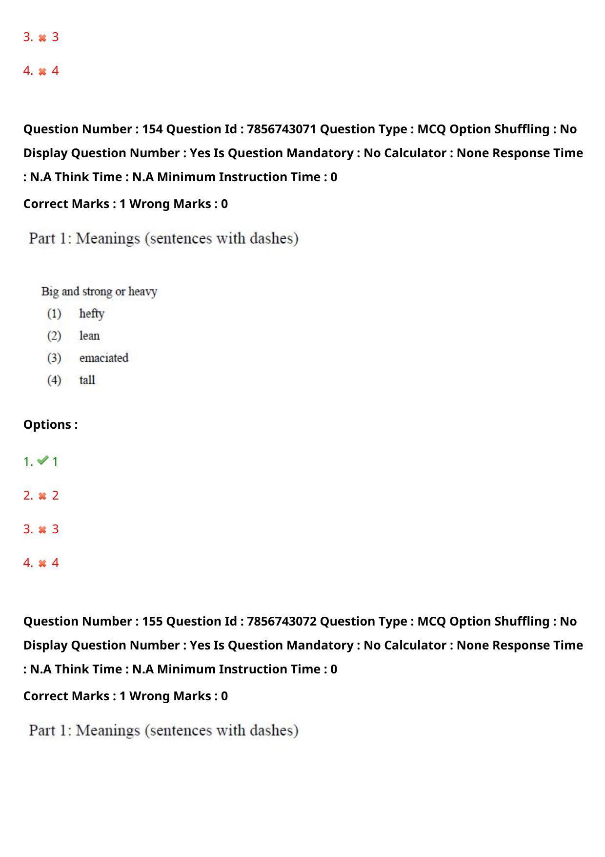 TS ICET 2023 26th May 2023 Forenoon - PRELIMINARY Question Papers - Page 157