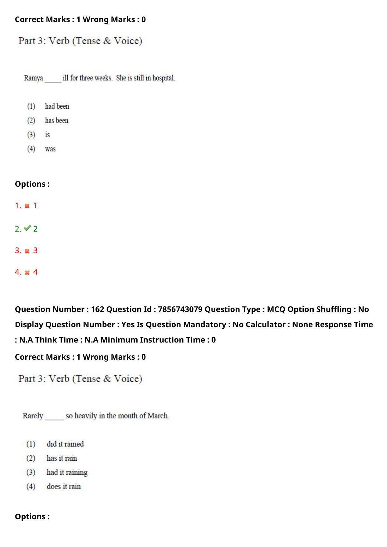 TS ICET 2023 26th May 2023 Forenoon - PRELIMINARY Question Papers - Page 162