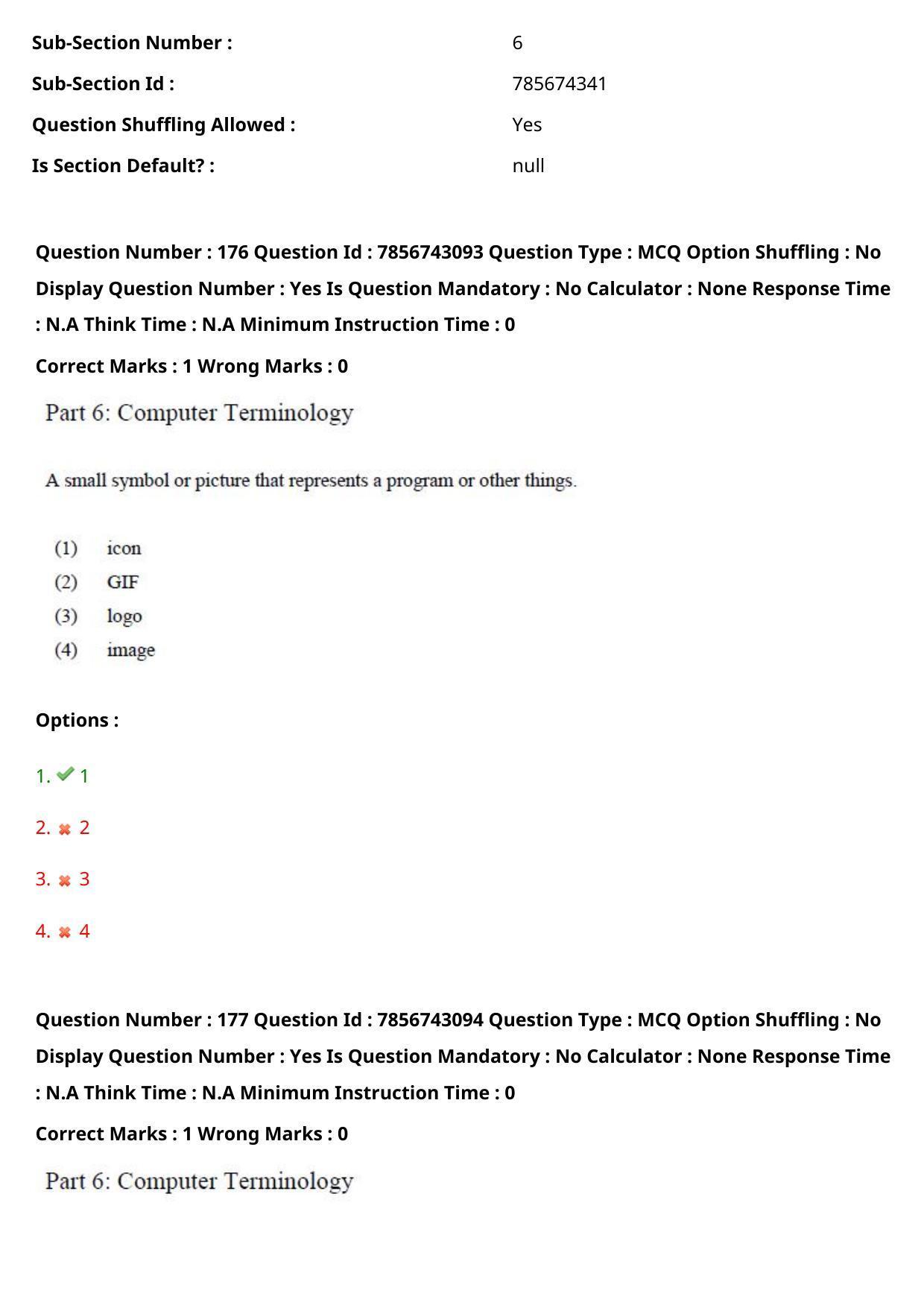 TS ICET 2023 26th May 2023 Forenoon - PRELIMINARY Question Papers - Page 172