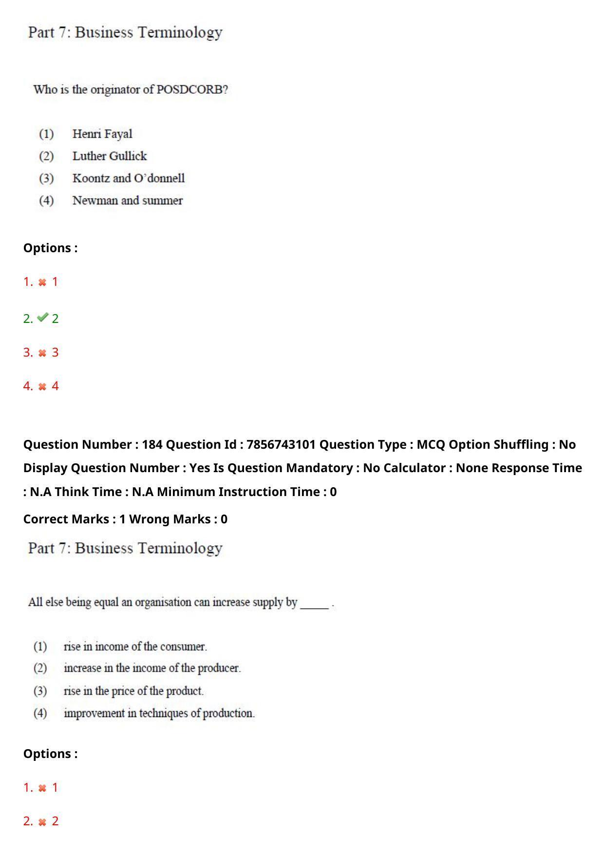 TS ICET 2023 26th May 2023 Forenoon - PRELIMINARY Question Papers - Page 177