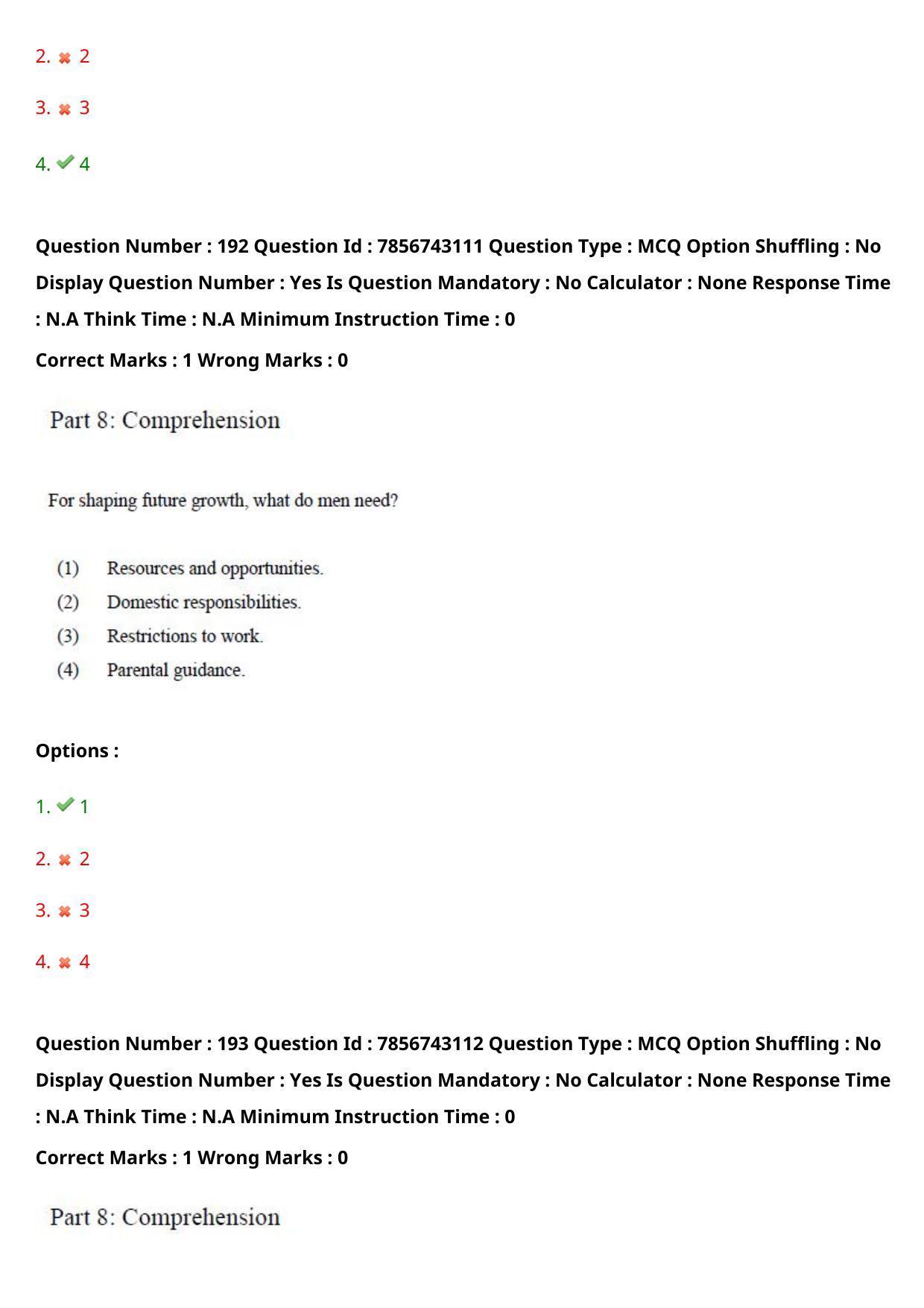 TS ICET 2023 26th May 2023 Forenoon - PRELIMINARY Question Papers - Page 184